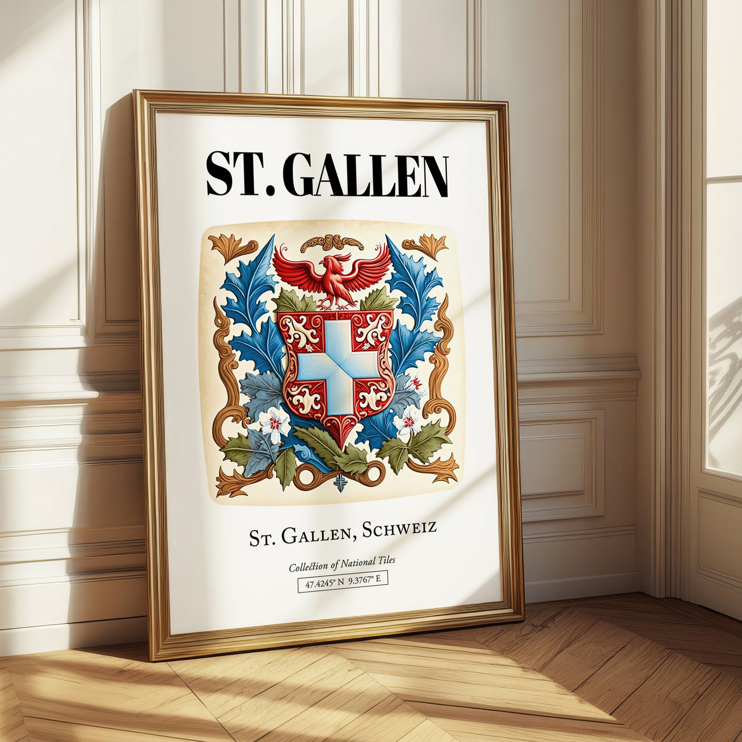 St. Gallen, Switzerland – Wanderlust-Inspired Poster, styled in a charming Paris street view