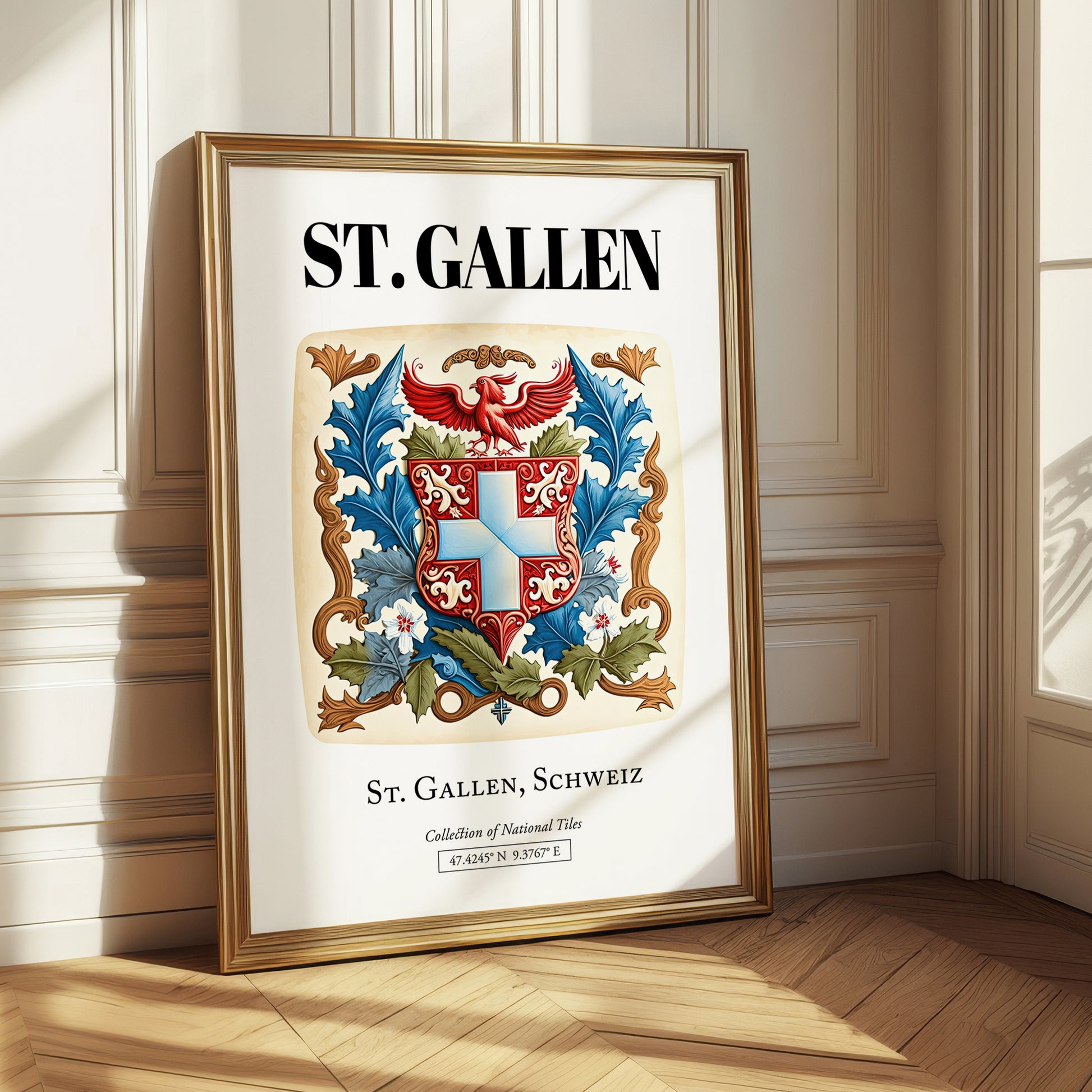 St. Gallen, Switzerland – Wanderlust-Inspired Poster, styled in a charming Paris street view
