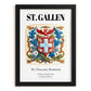 St. Gallen, Switzerland – Wanderlust-Inspired Poster, in sleek black frame