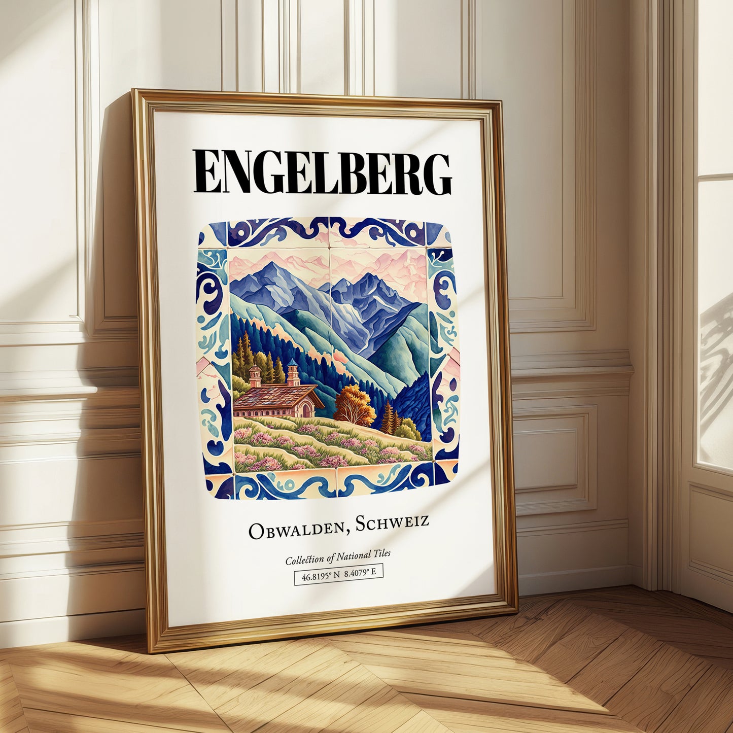 Engelberg, Switzerland – Vintage Travel Poster, styled in a charming Paris street view
