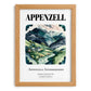 Appenzell, Switzerland – Illustrated Travel Poster, set in oak frame