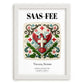 Saas-fee, Switzerland – Travel Print, placed in minimal white frame