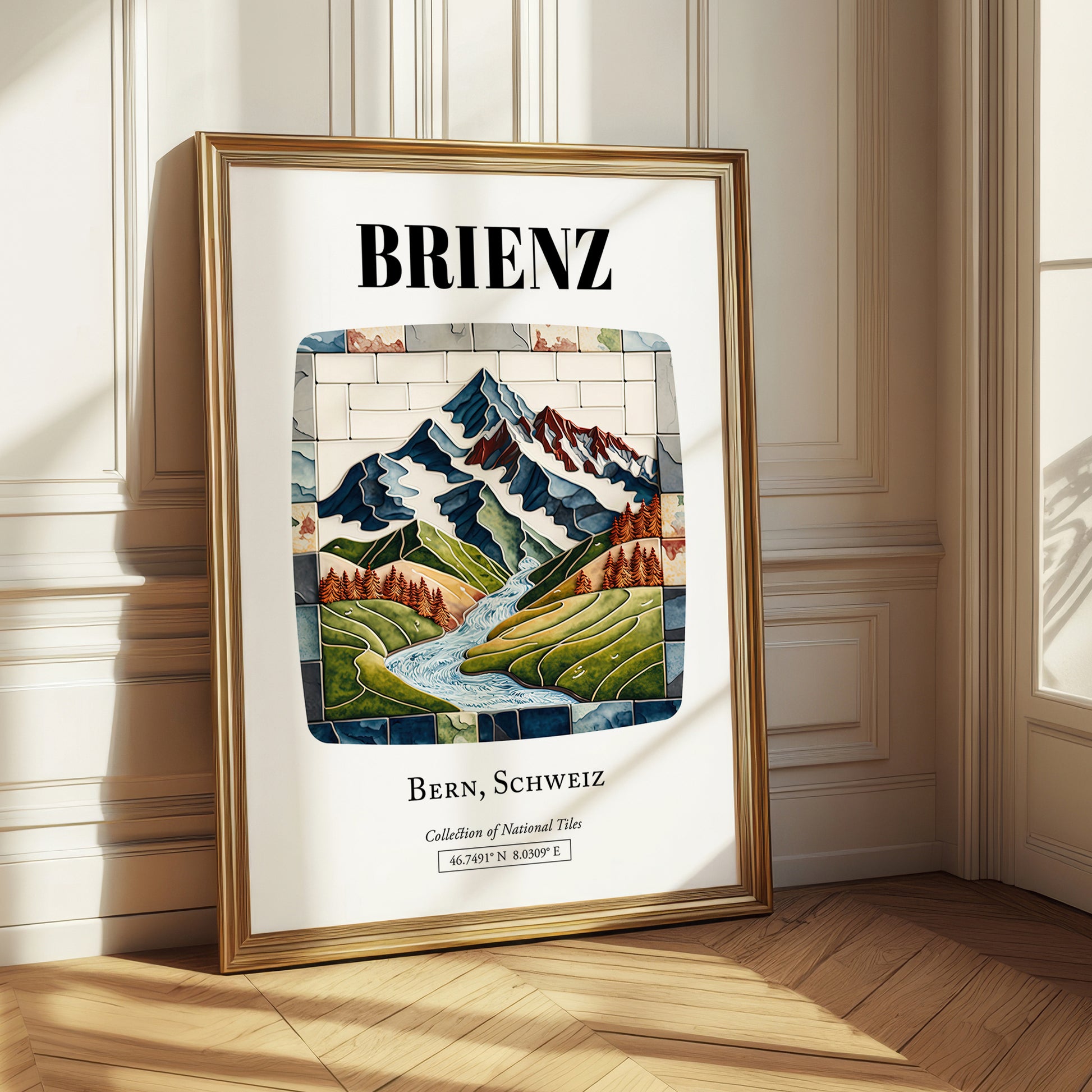 Brienz, Switzerland – Travel Poster, styled in a charming Paris street view