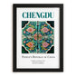 Chengdu, China – Travel Poster, in sleek black frame