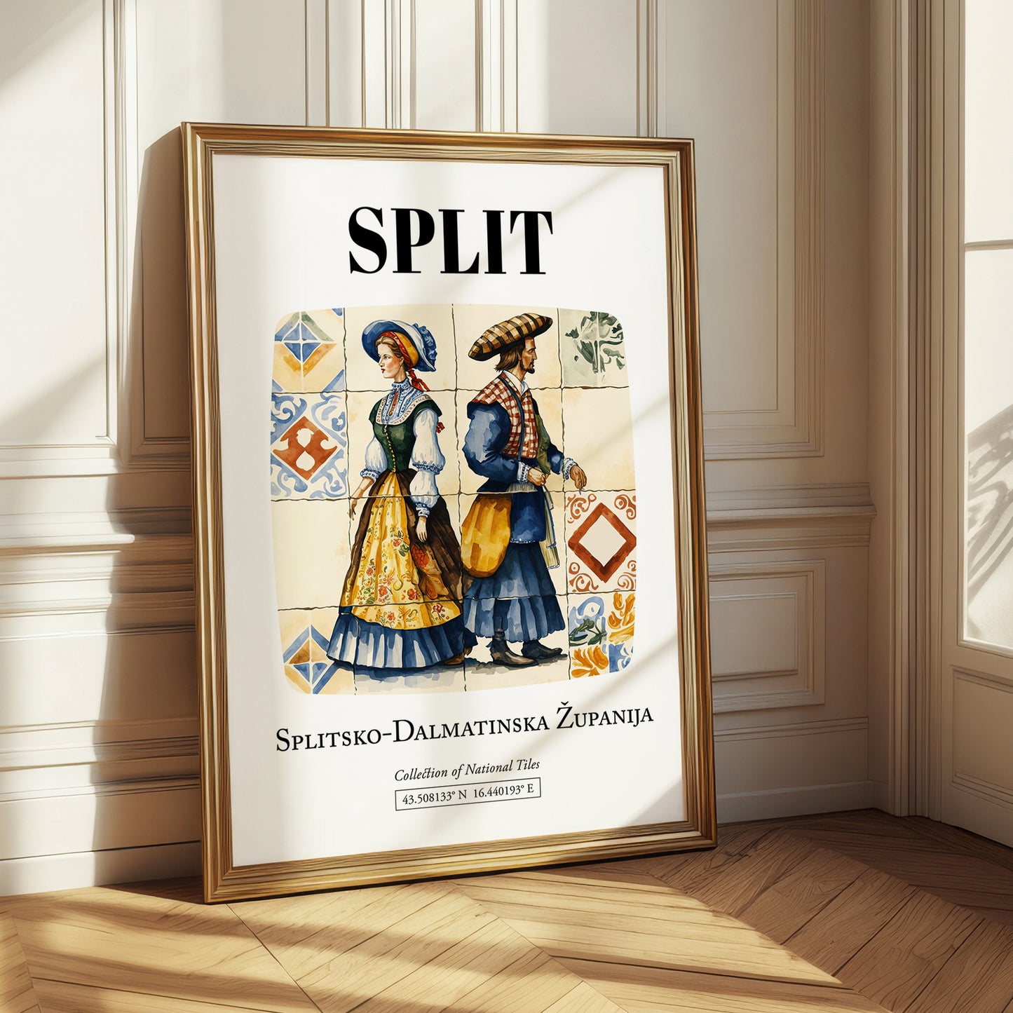 Split, Croatia – Travel Print, styled in a charming Paris street view