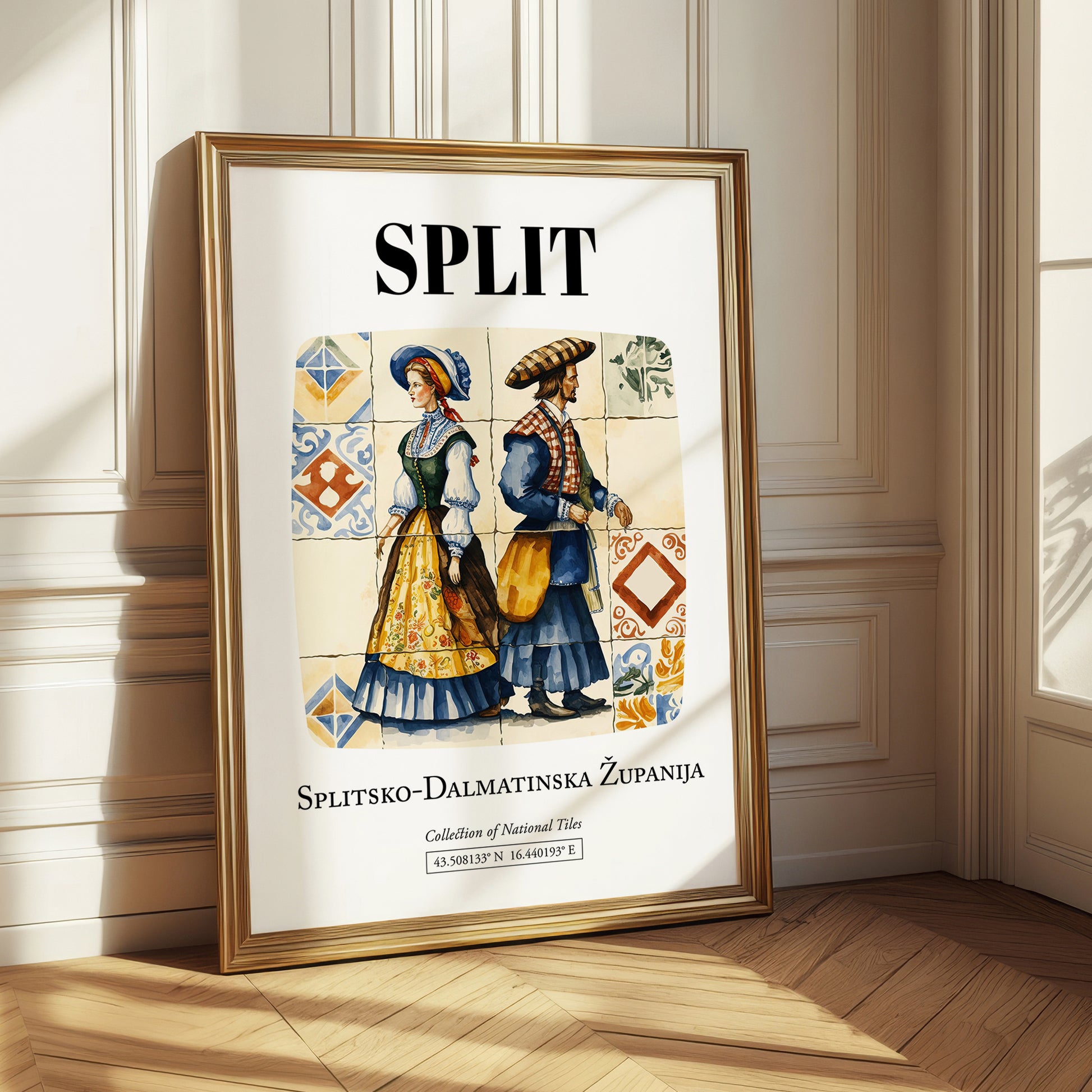 Split, Croatia – Travel Print, styled in a charming Paris street view