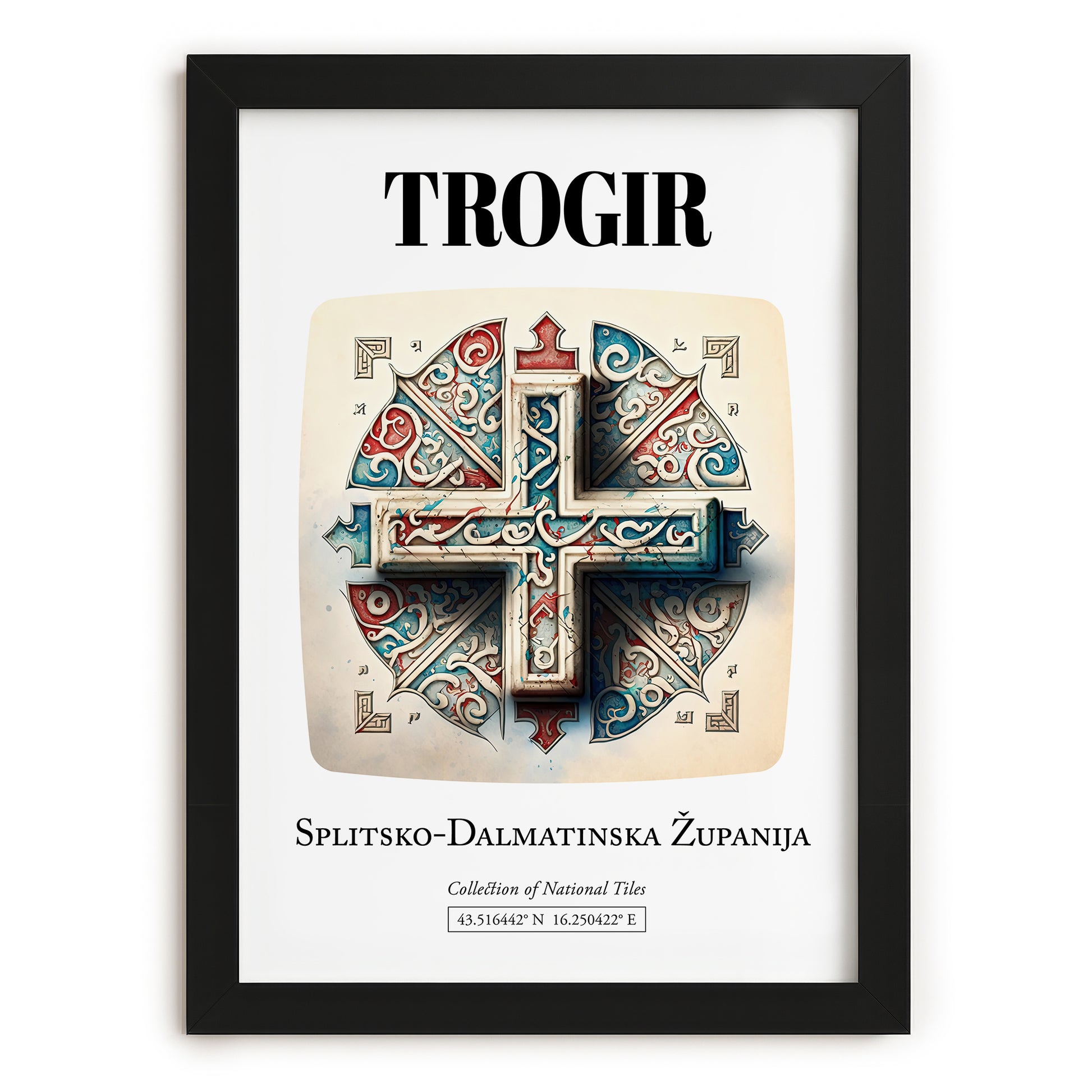 Trogir, Croatia – Travel Print, in sleek black frame
