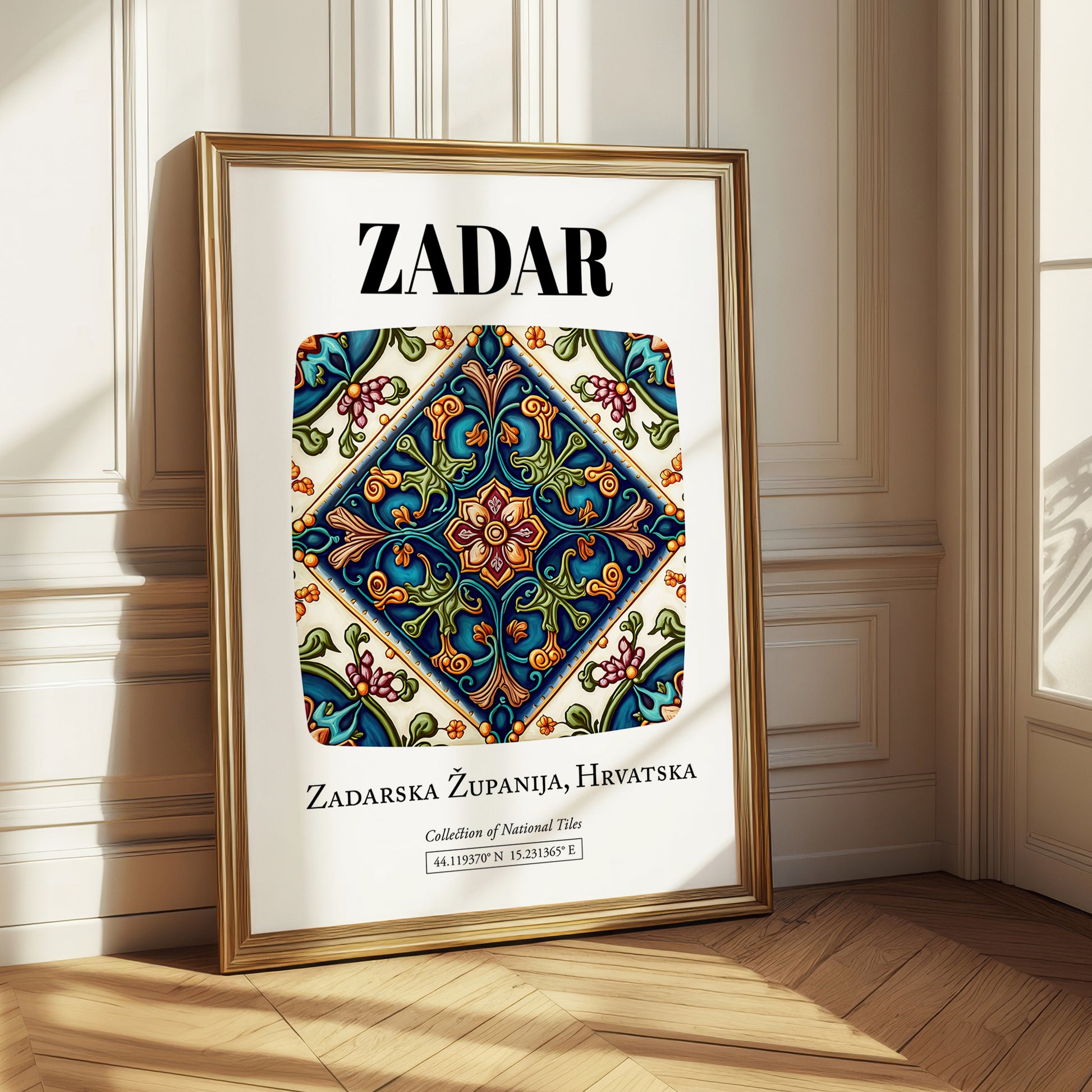 Zadar, Croatia – Minimalist Travel Print, styled in a charming Paris street view