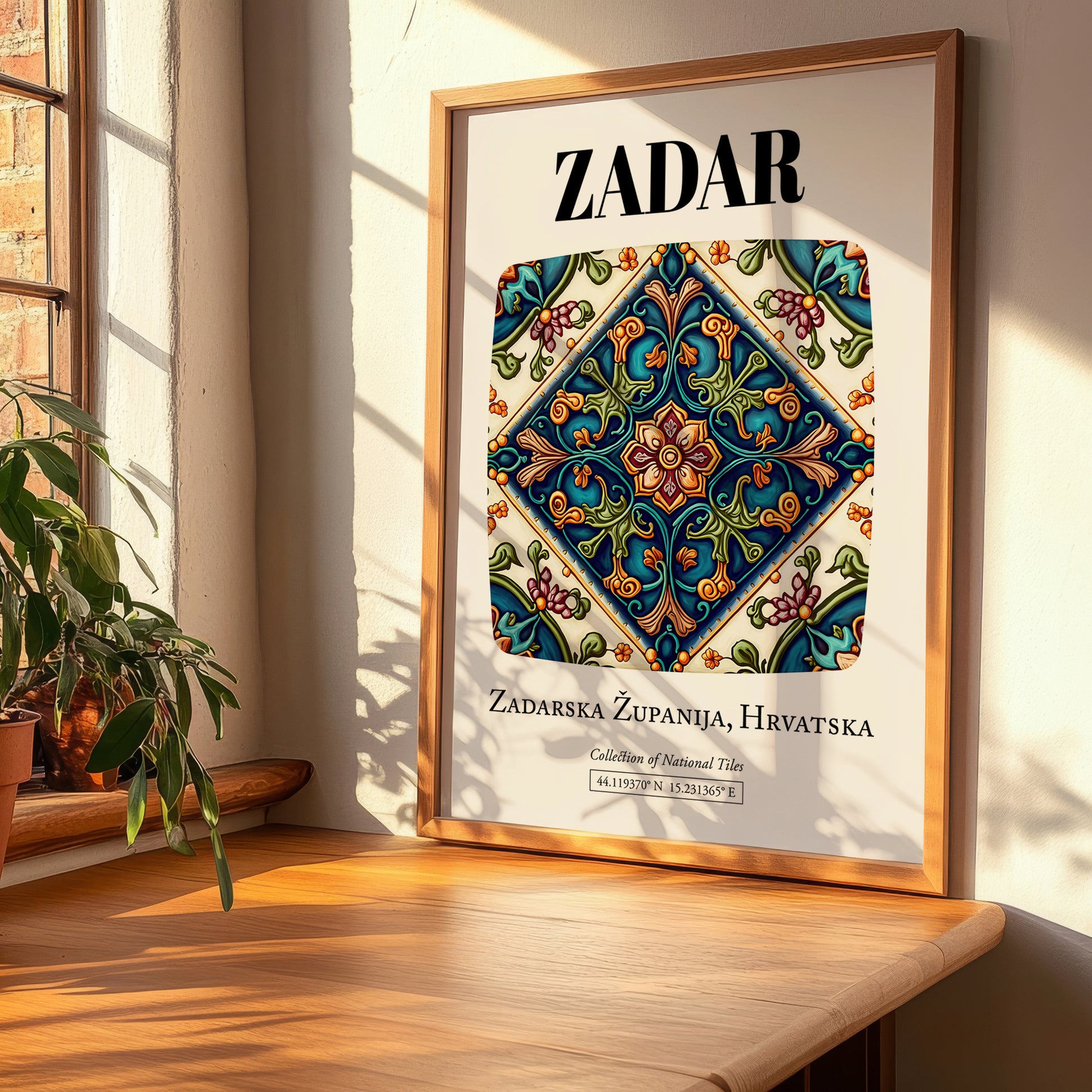 Zadar, Croatia – Minimalist Travel Print, clean layout with no caption