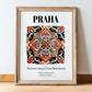 Praha, Czech Republic – Travel Print, in wooden frame leaning on the floor