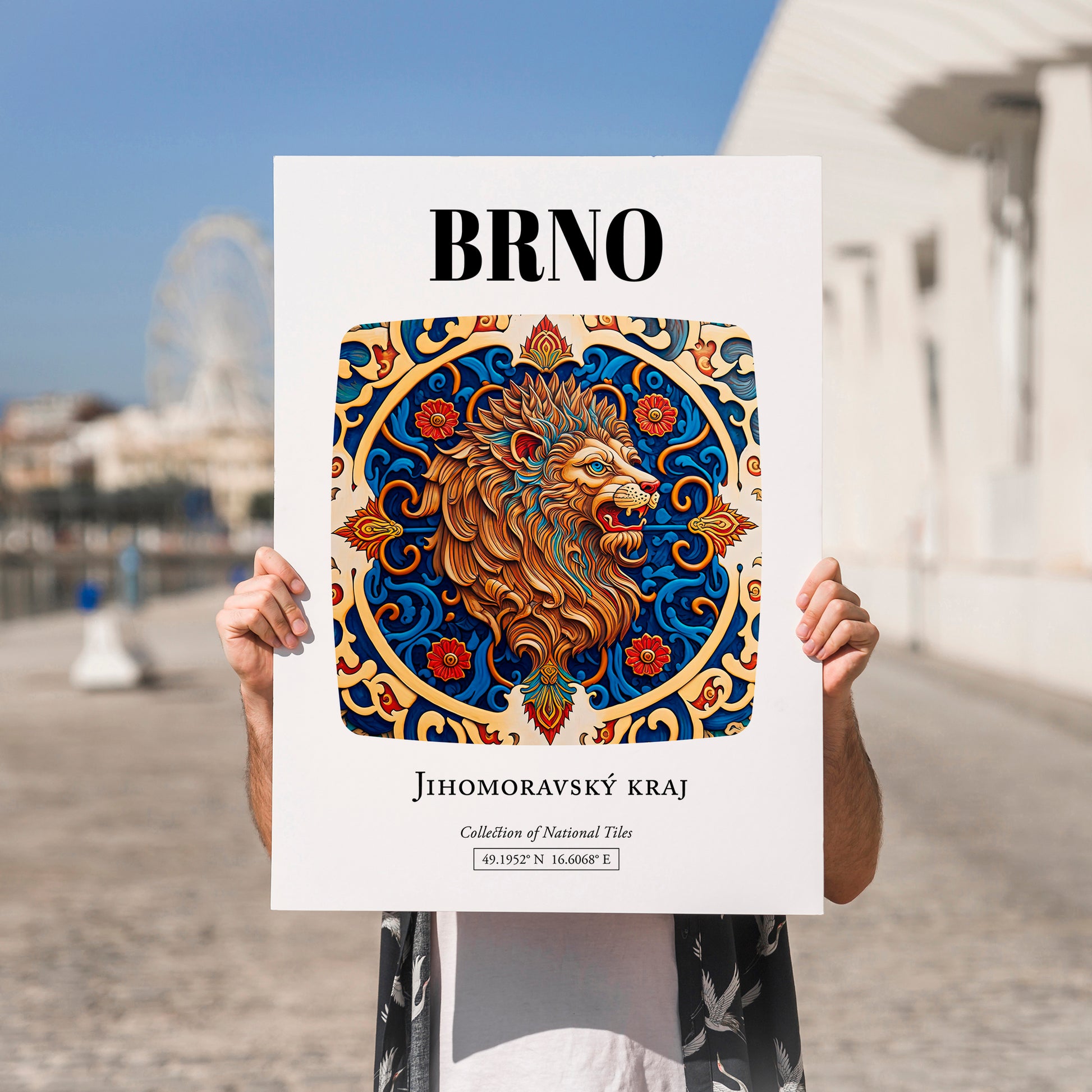 Brno, Czech Republic – Country Culture Poster, no-text version framed in wood