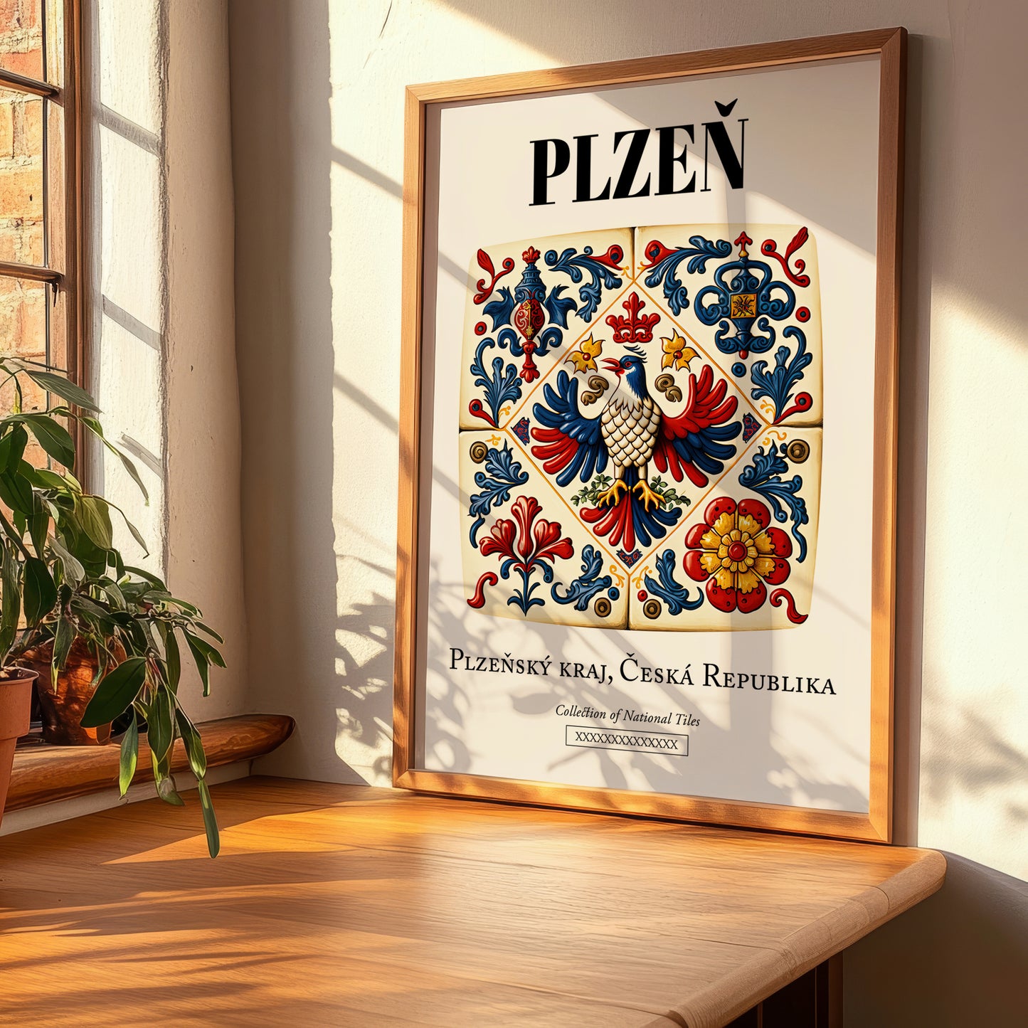 Plzeň, Czech Republic – Travel Print, clean layout with no caption