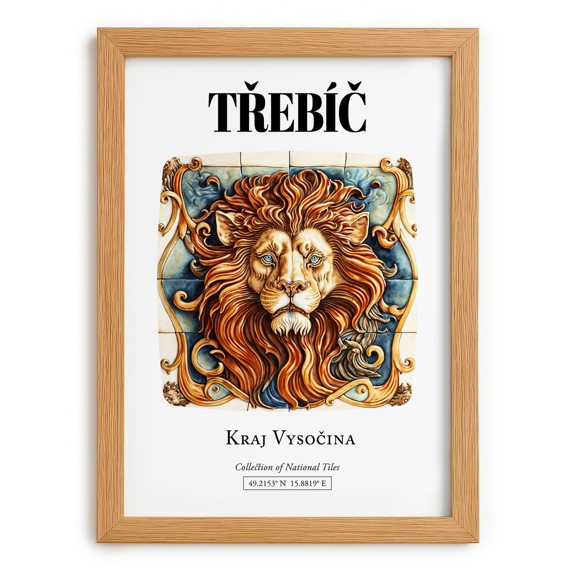 Třebíč, Czech Republic – National Pride Wall Decor, set in oak frame