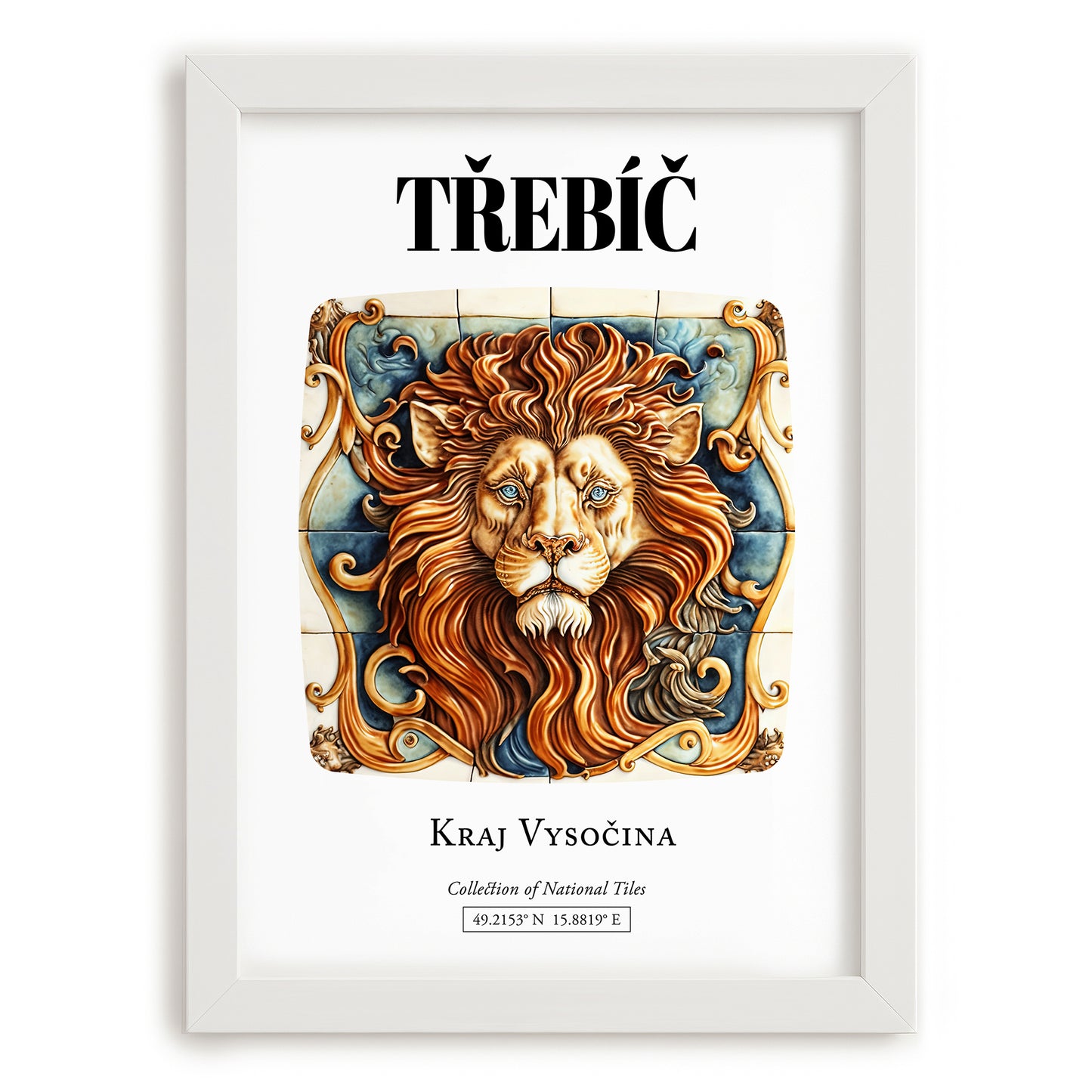 Třebíč, Czech Republic – National Pride Wall Decor, placed in minimal white frame