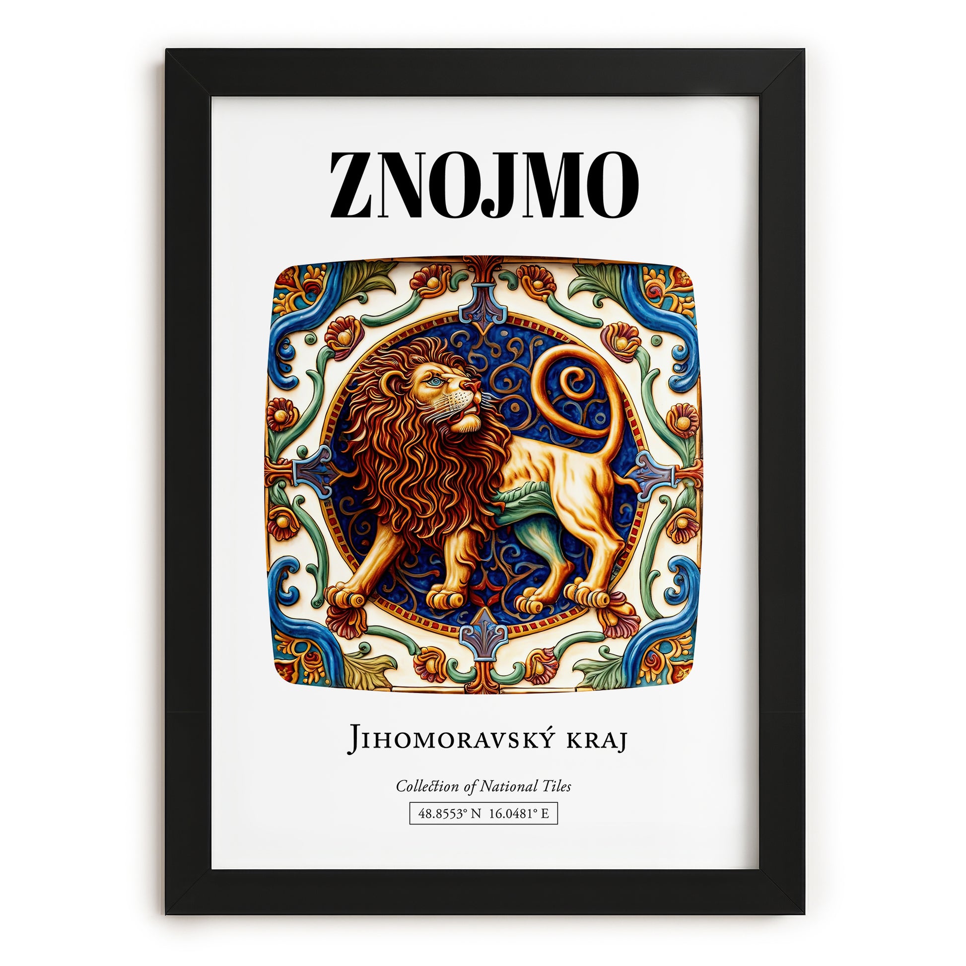 Znojmo, Czech Republic – Travel Print, in sleek black frame