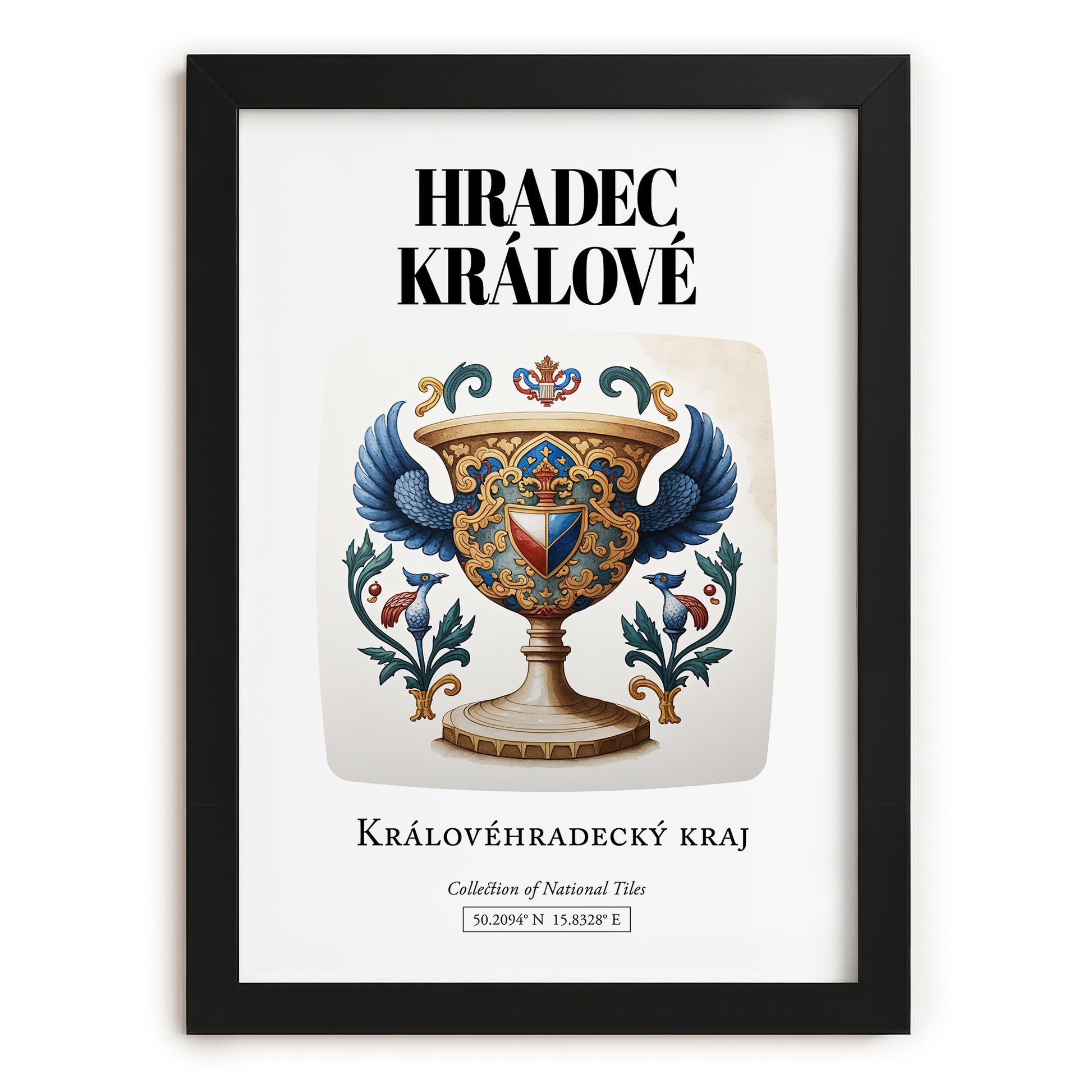 Hradec Králové, Czech Republic – Travel Poster, in sleek black frame