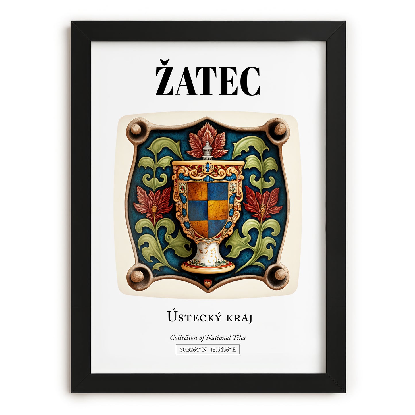 Žatec, Czech Republic – Historic Cities Art Print, in sleek black frame