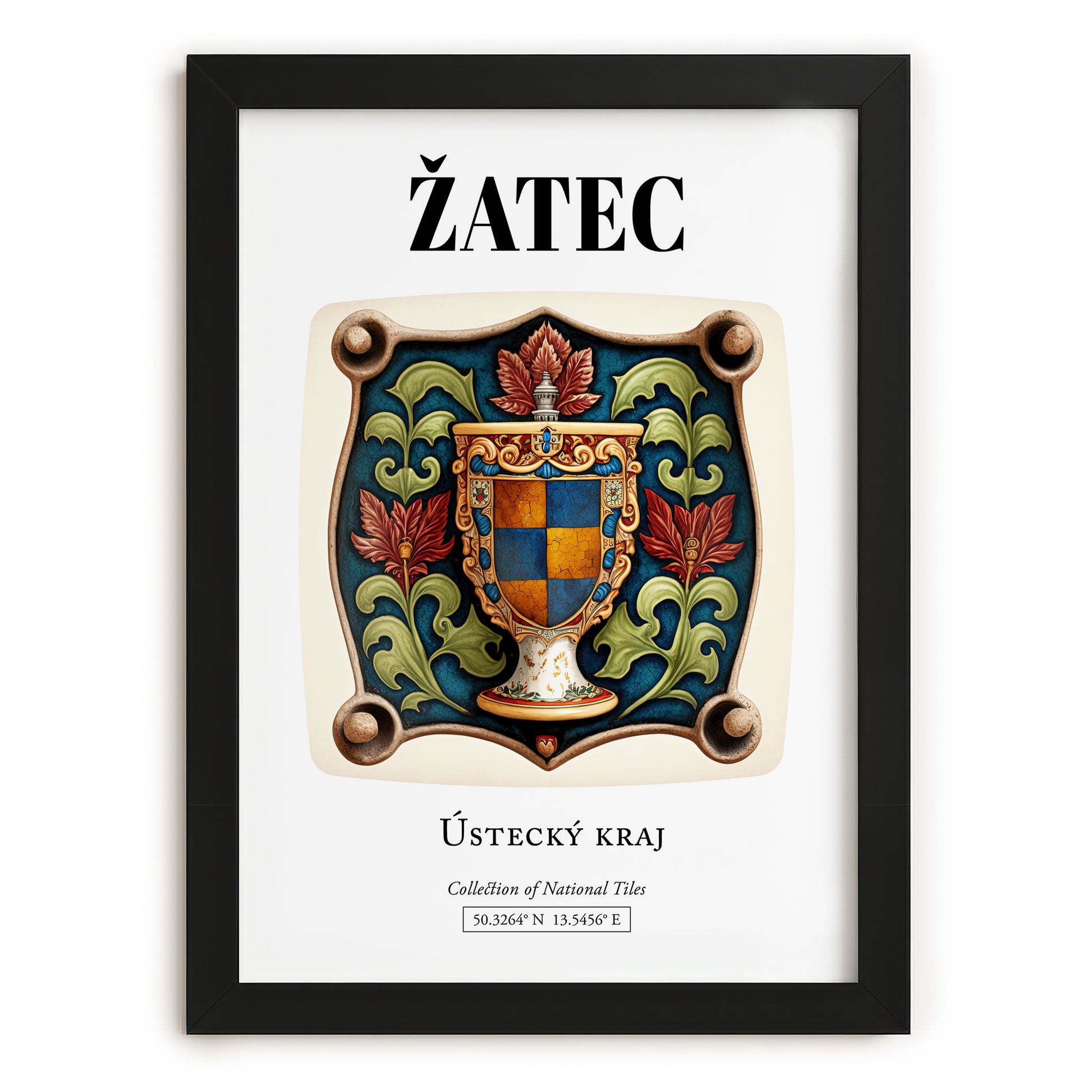 Žatec, Czech Republic – Historic Cities Art Print, in sleek black frame