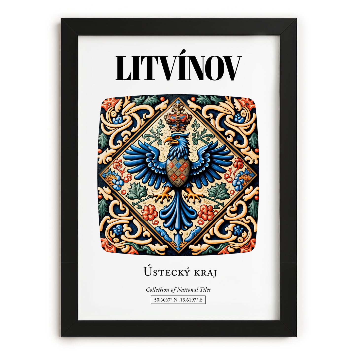 Litvínov, Czech Republic – Travel Wall Art, in sleek black frame