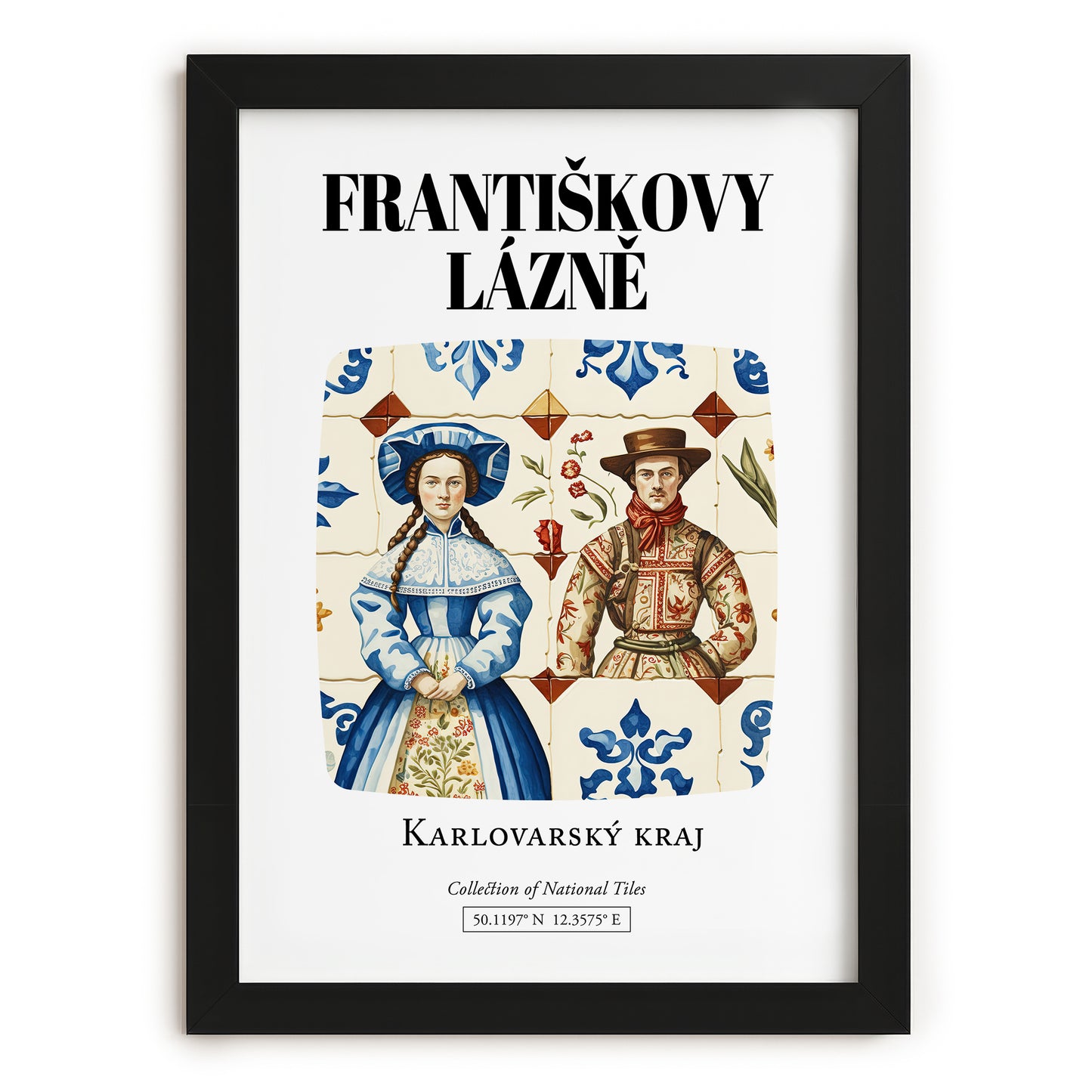 Františkovy Lázně, Czech Republic – Travel Print, in sleek black frame
