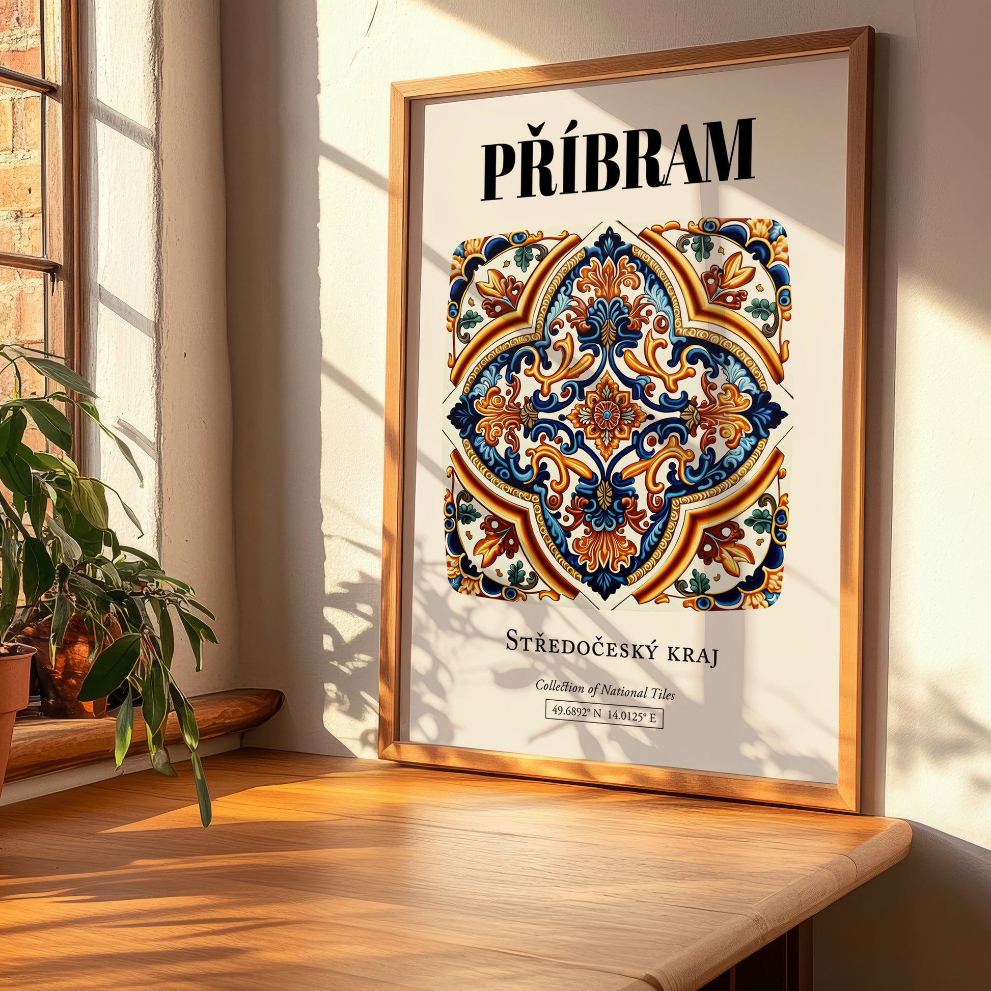 Příbram, Czech Republic – Travel Poster, clean layout with no caption