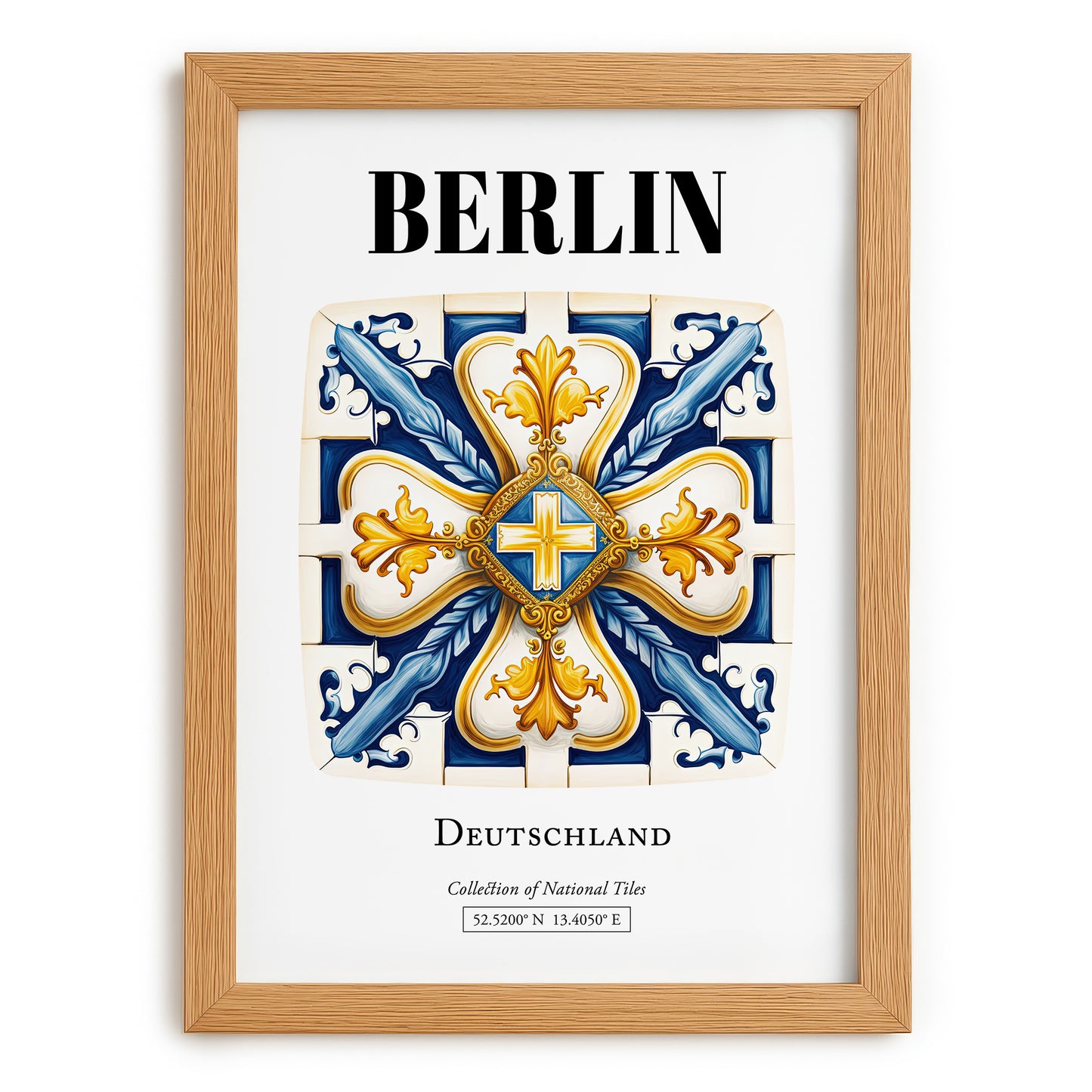 Berlin, Germany – Travel Wall Decor, set in oak frame