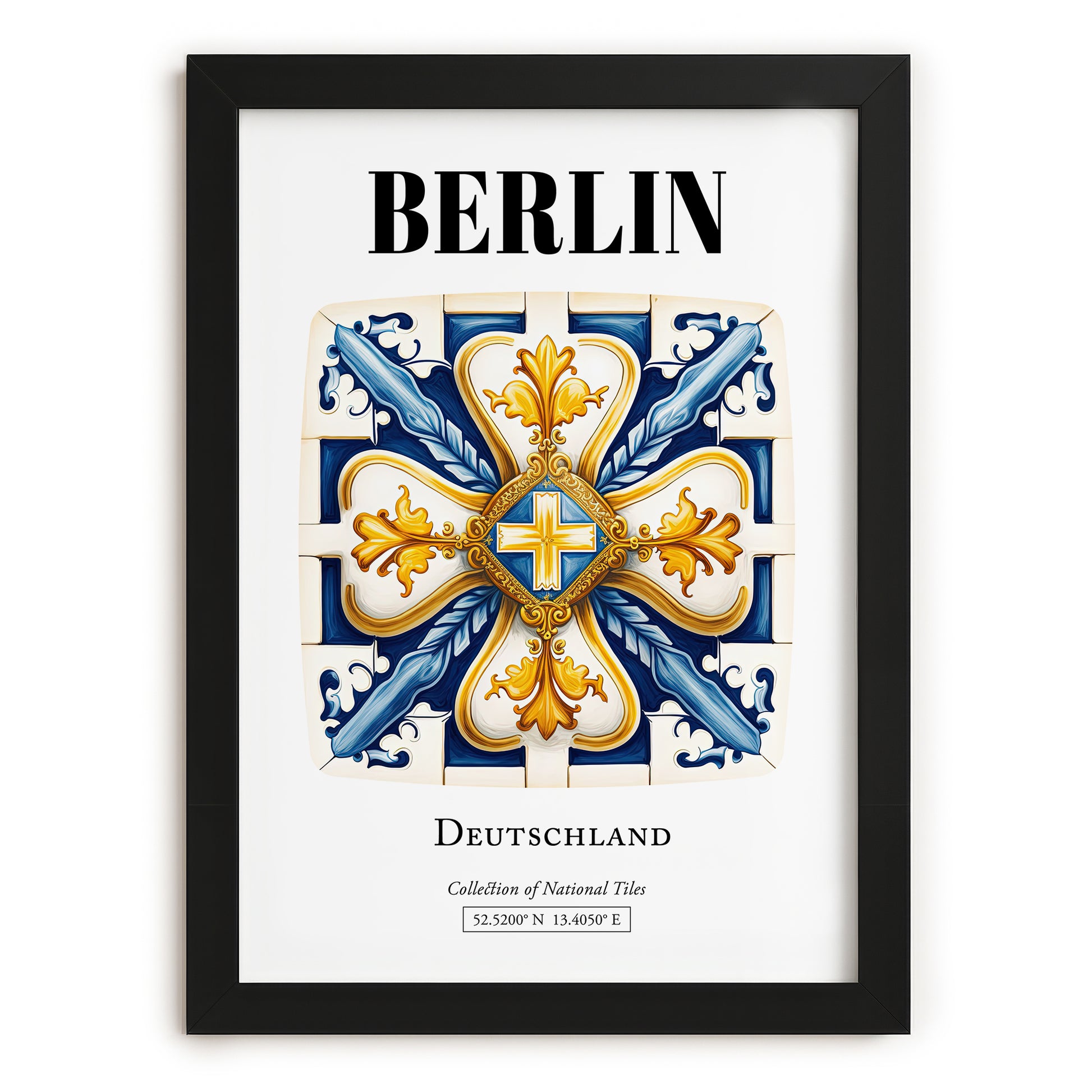 Berlin, Germany – Travel Wall Decor, in sleek black frame