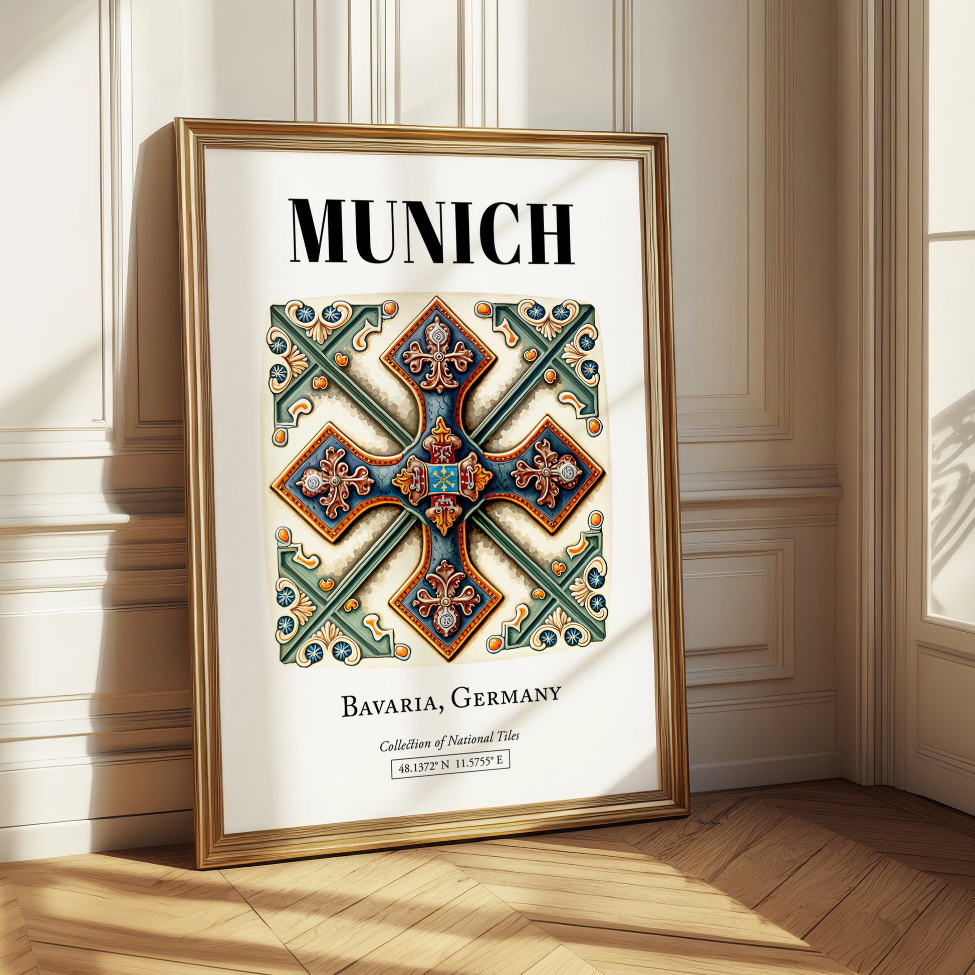 Munich, Germany – Travel Print, styled in a charming Paris street view
