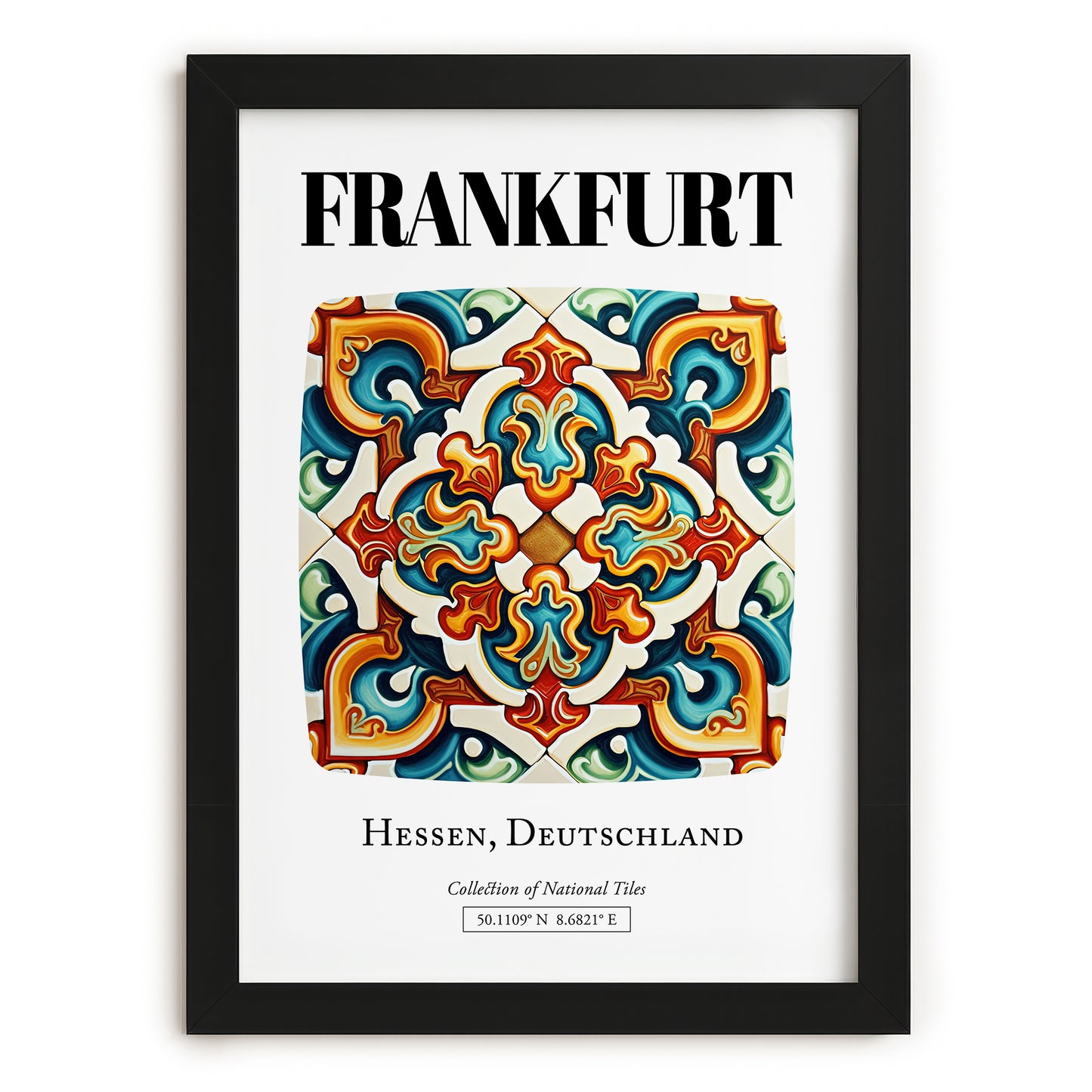 Frankfurt, Germany – Dream Destination Decor, in sleek black frame