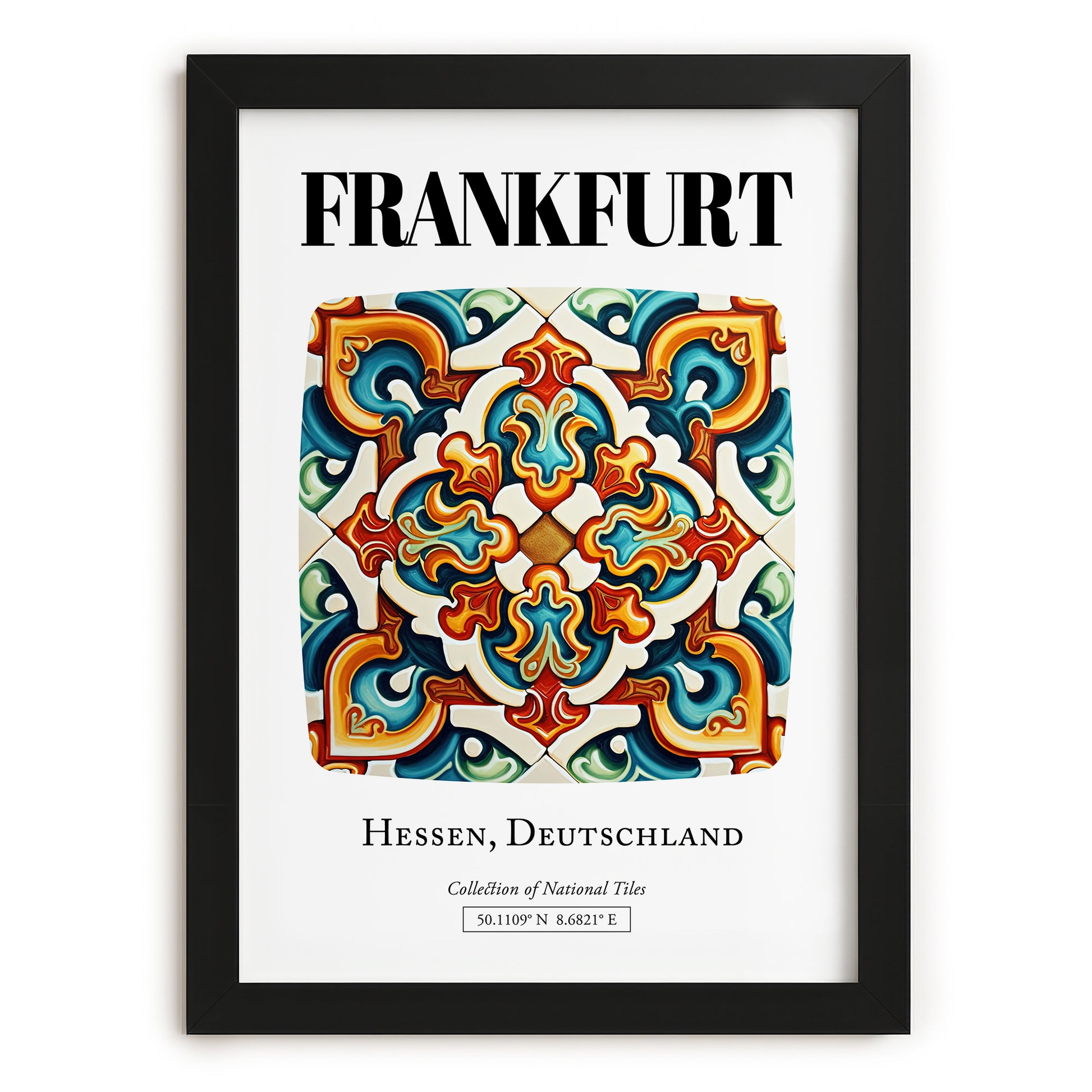 Frankfurt, Germany – Dream Destination Decor, in sleek black frame