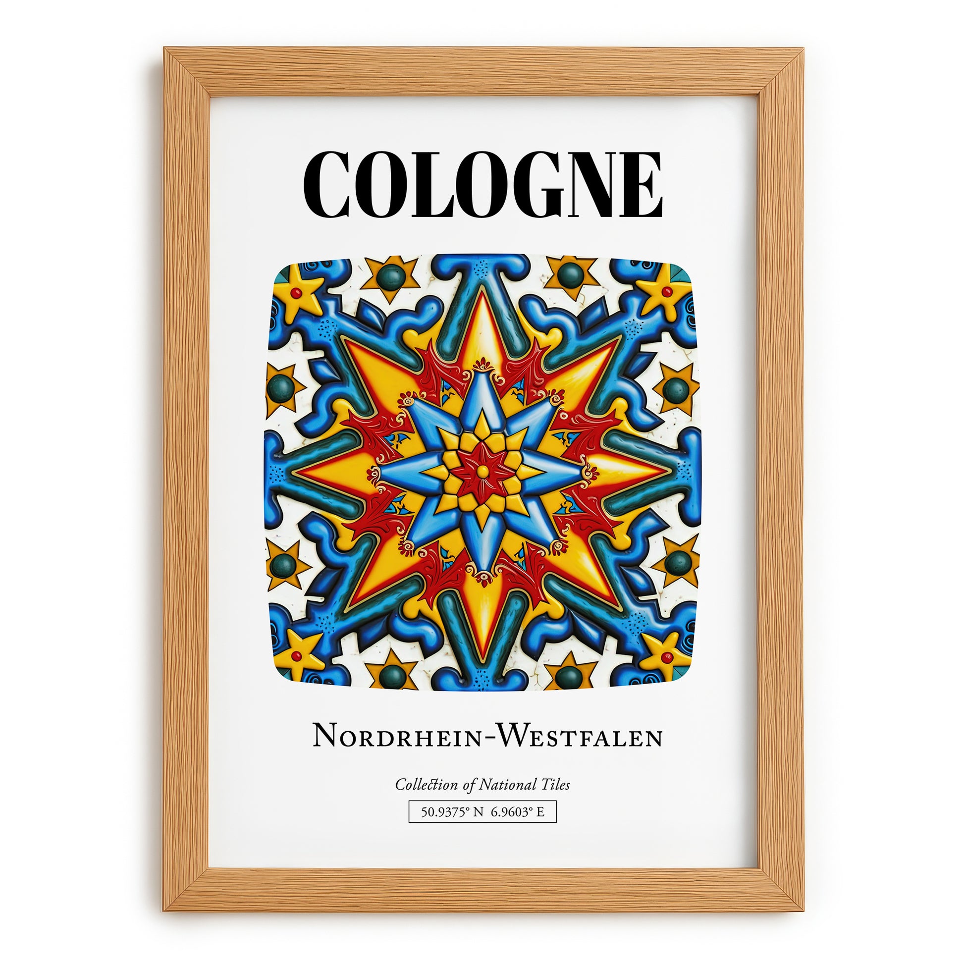 Cologne, Germany – Travel Wall Decor, set in oak frame
