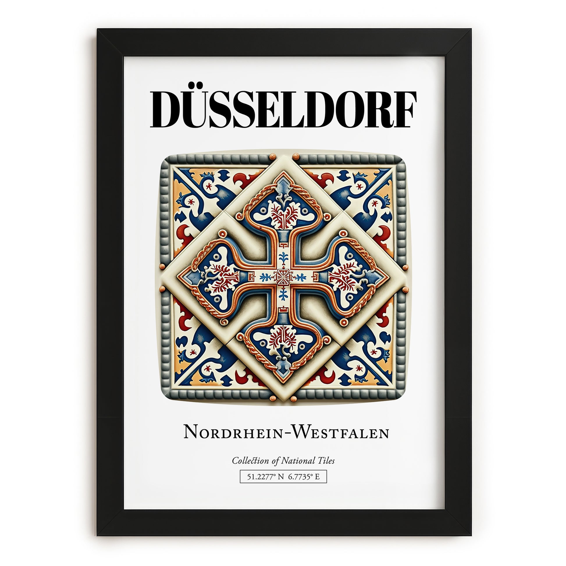 Düsseldorf, Germany – Cultural Heritage Wall Art, in sleek black frame