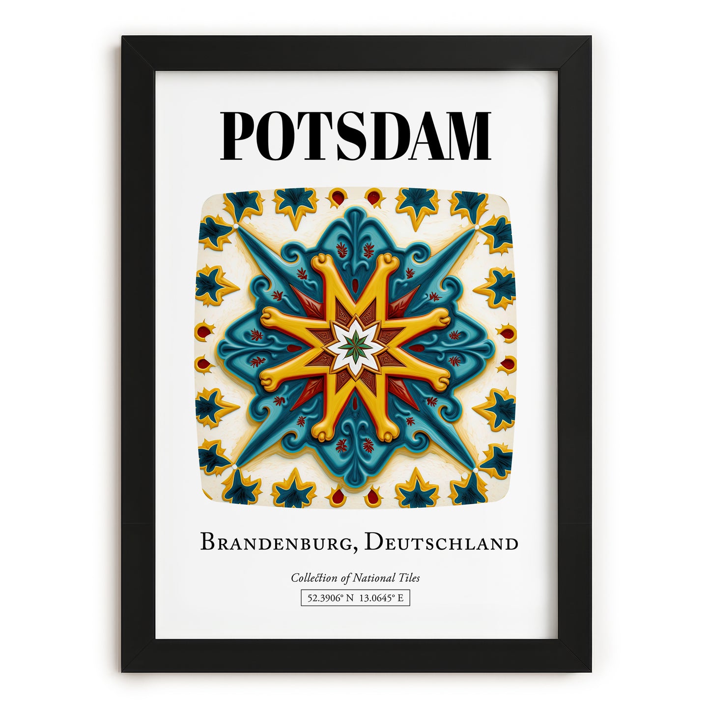 Potsdam, Germany – Travel Poster, in sleek black frame