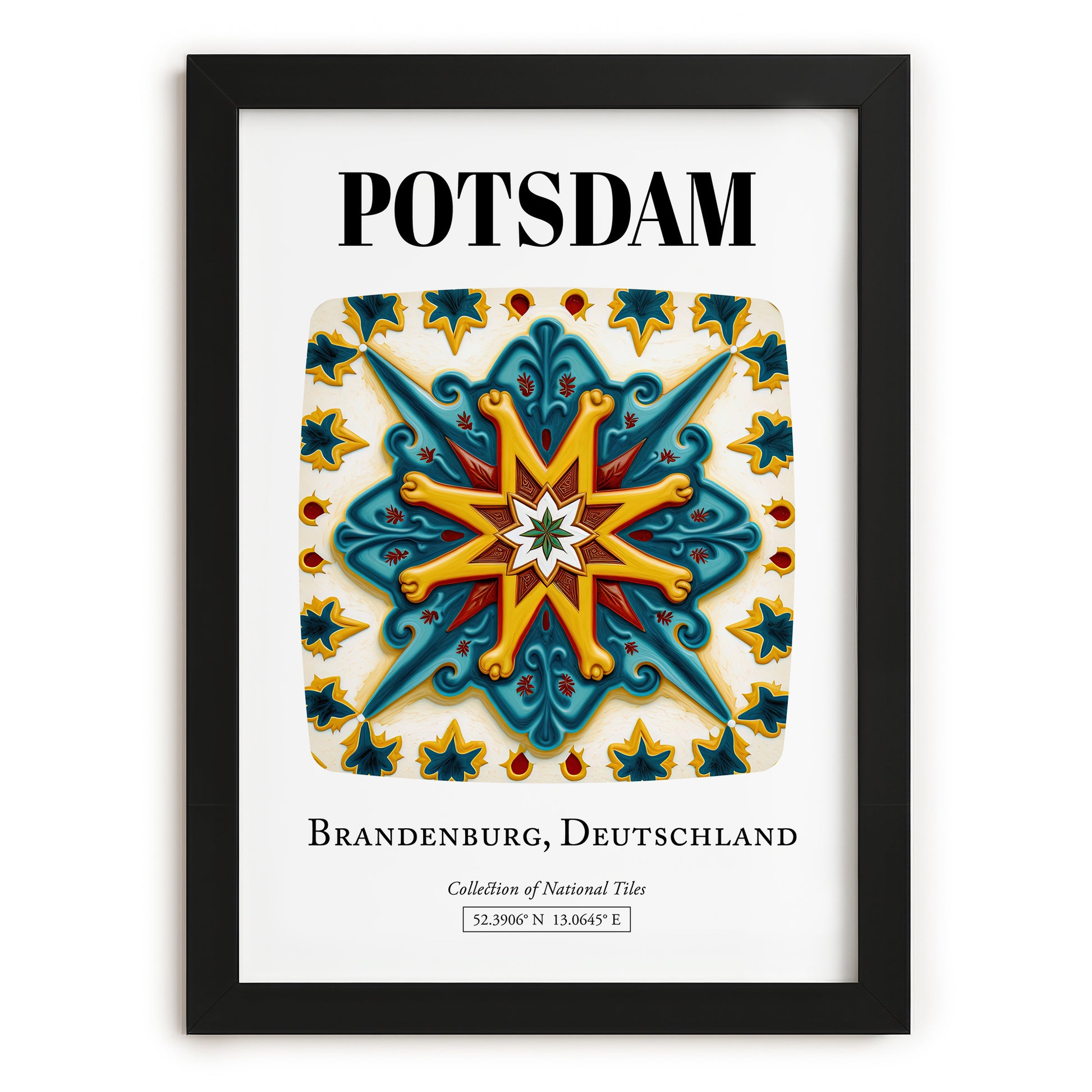 Potsdam, Germany – Travel Poster, in sleek black frame