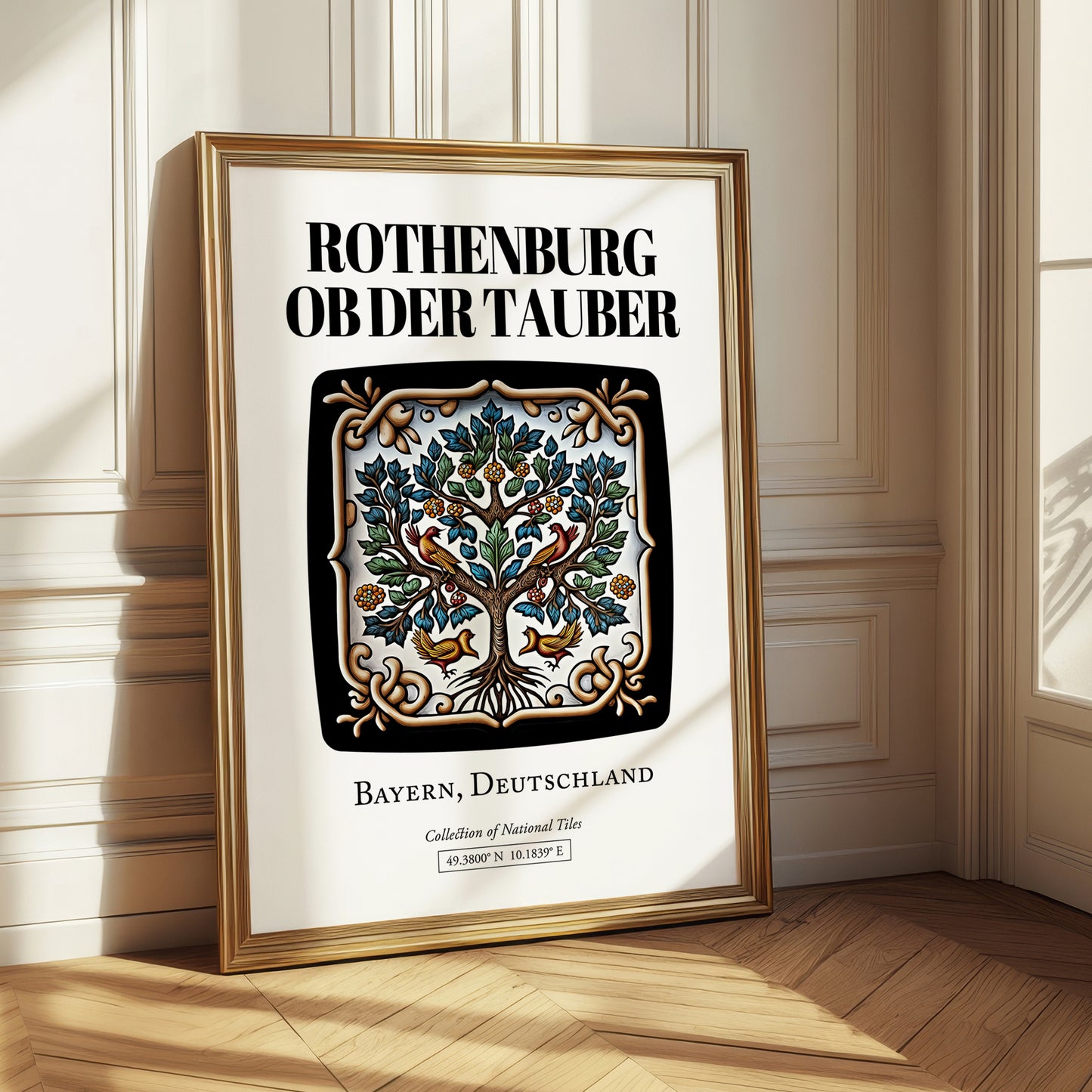 Rothenburg Ob Der Tauber, Germany – Historic Cities Art Print, styled in a charming Paris street view