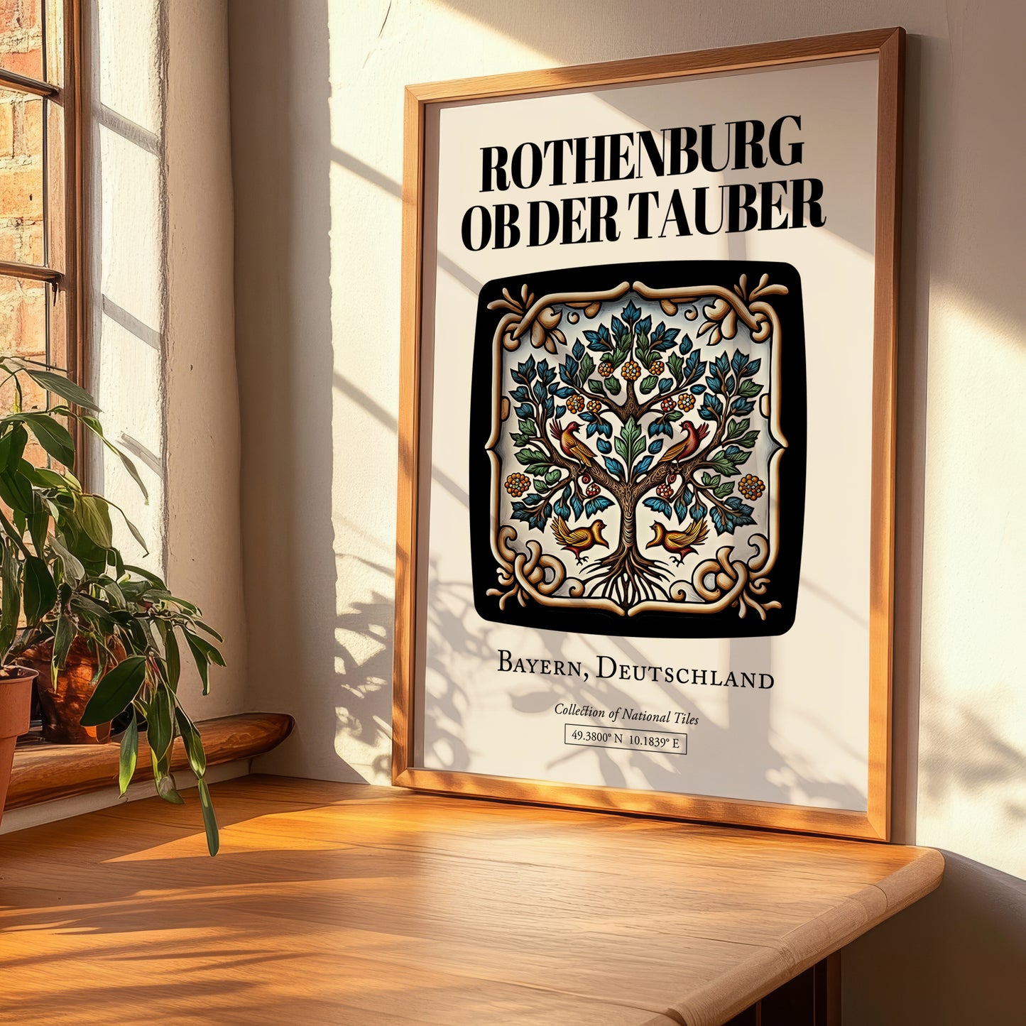Rothenburg Ob Der Tauber, Germany – Historic Cities Art Print, clean layout with no caption