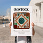 Rostock, Germany – Travel Poster, no-text version framed in wood