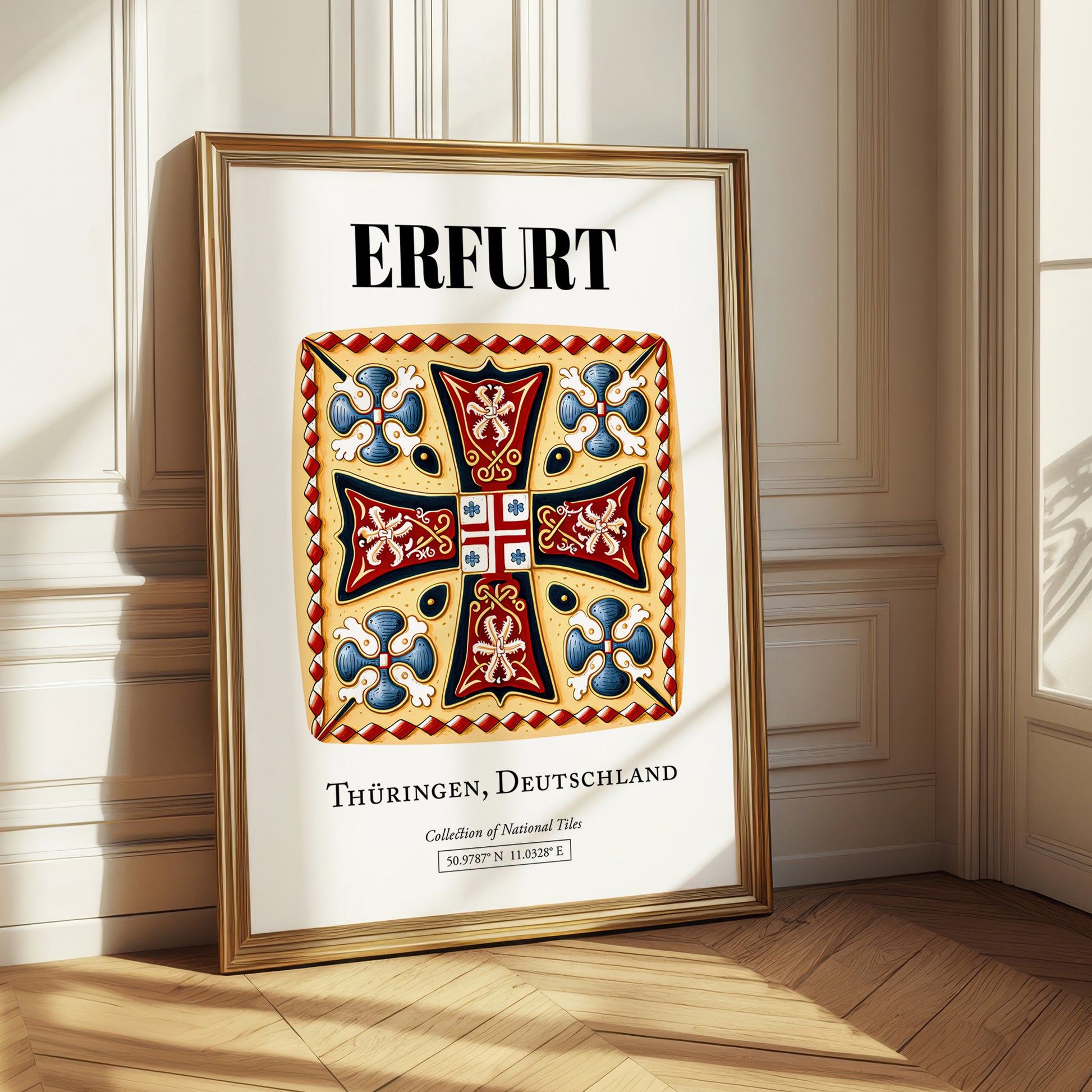 Erfurt, Germany – Travel Wall Art, styled in a charming Paris street view