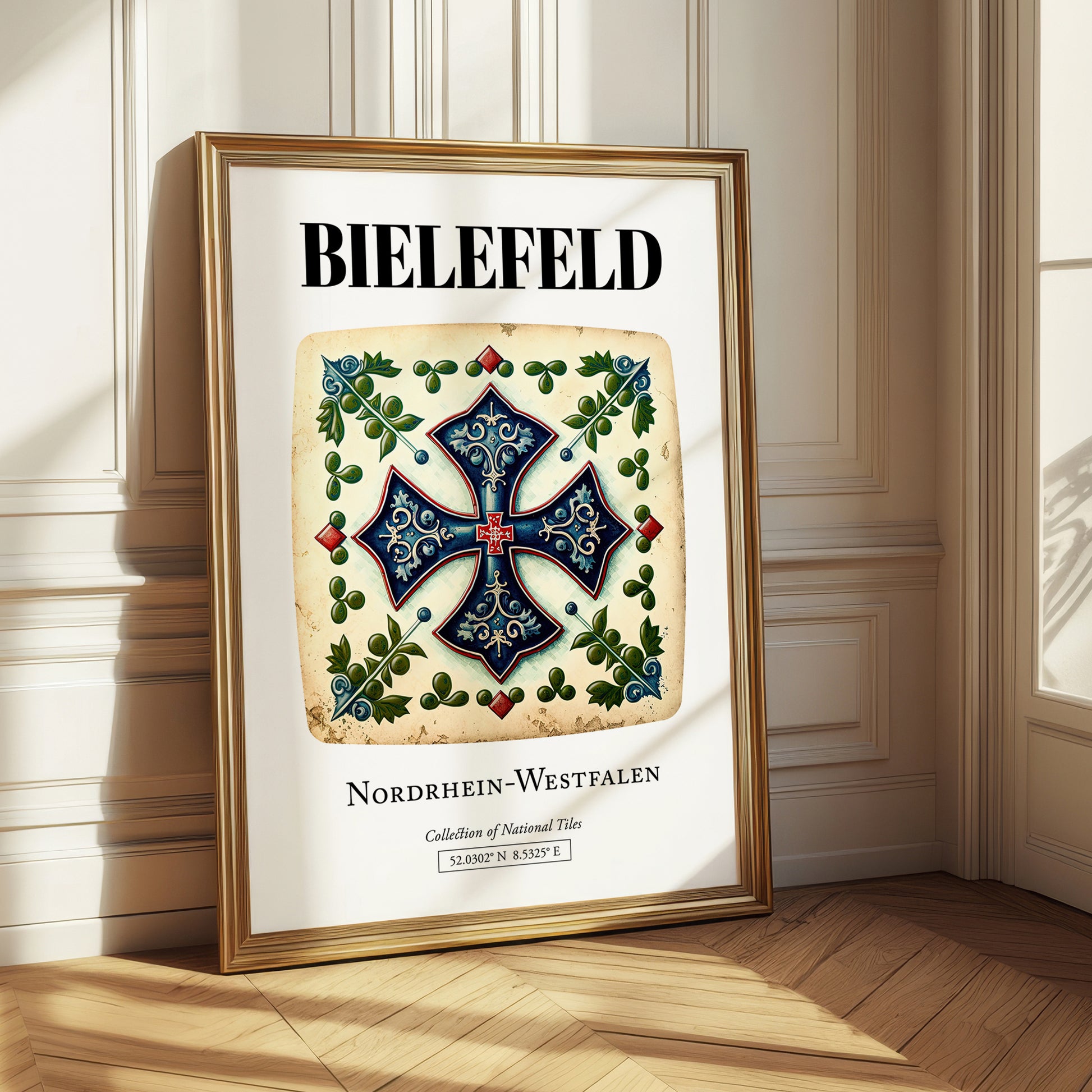 Bielefeld, Germany – Tourist Destination Poster, styled in a charming Paris street view
