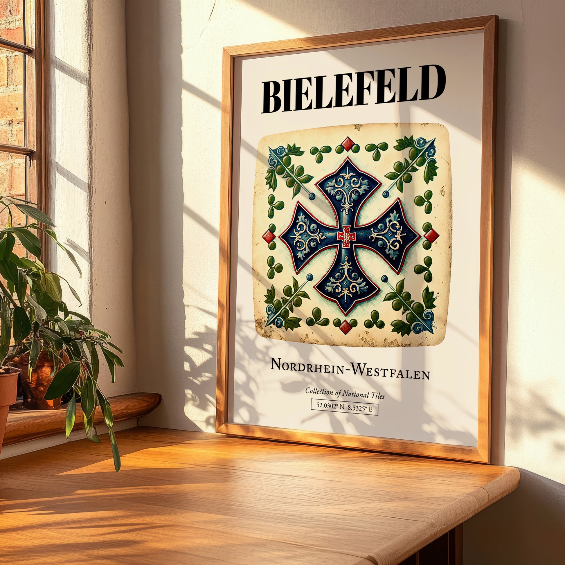 Bielefeld, Germany – Tourist Destination Poster, clean layout with no caption