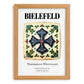 Bielefeld, Germany – Tourist Destination Poster, set in oak frame