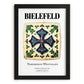 Bielefeld, Germany – Tourist Destination Poster, in sleek black frame