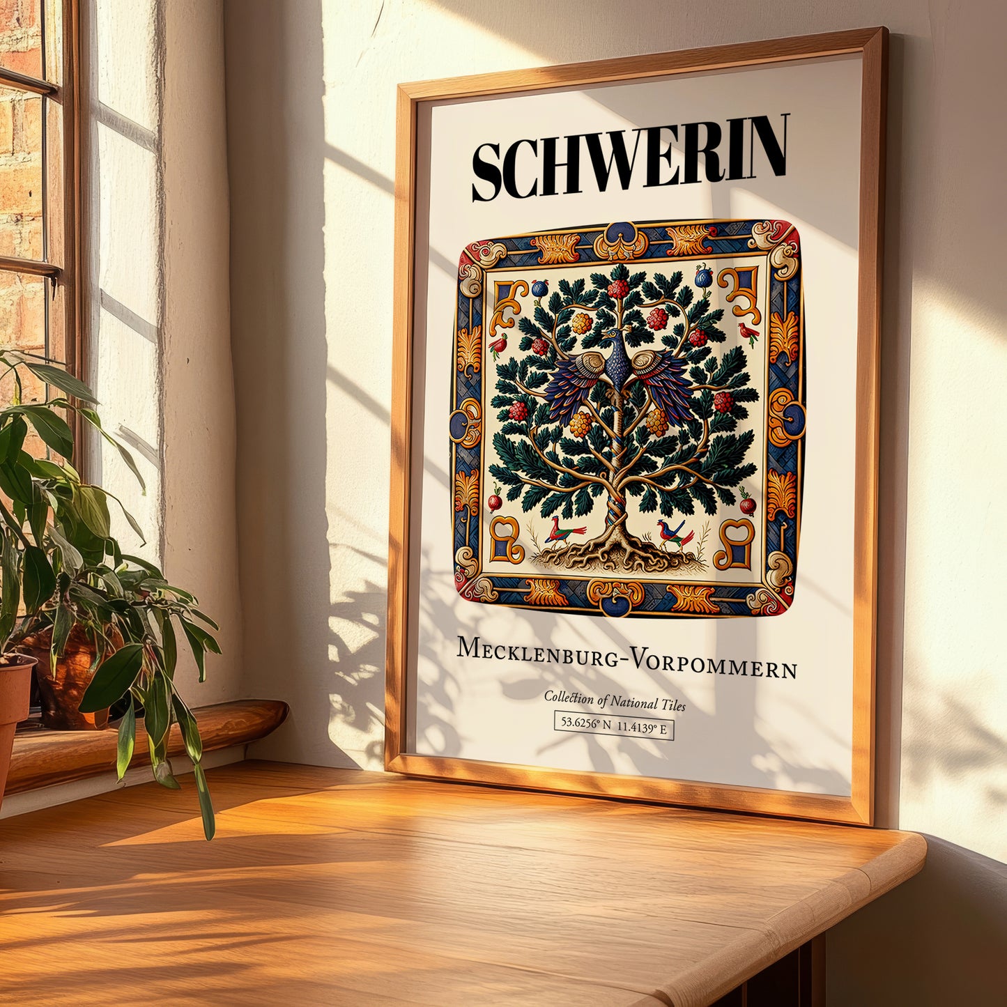 Schwerin, Germany – Travel Poster, clean layout with no caption