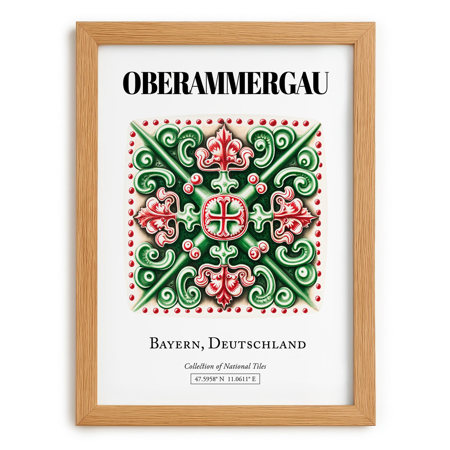 Oberammergau, Germany – Global Wall Art, set in oak frame