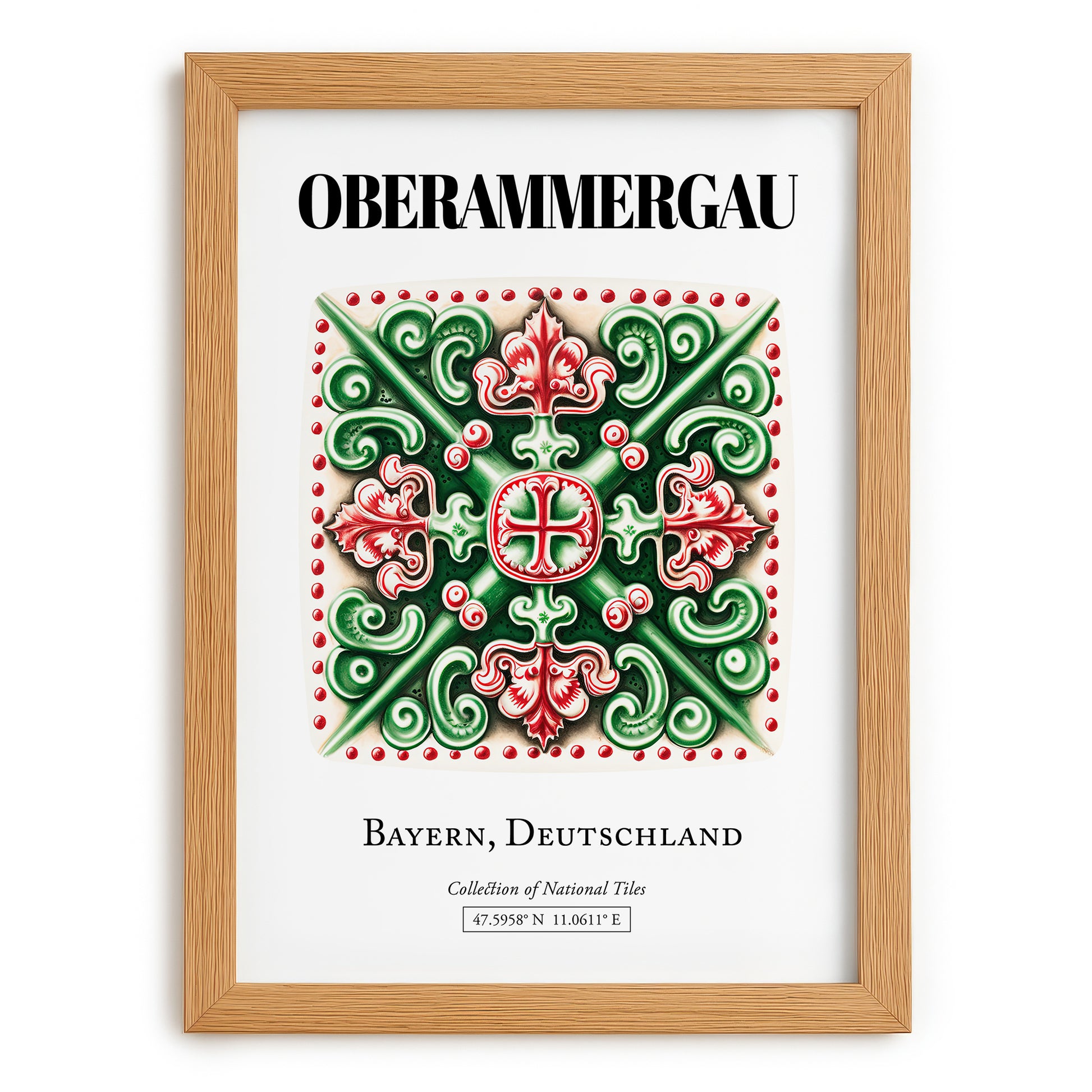 Oberammergau, Germany – Global Wall Art, set in oak frame
