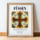 Füssen, Germany – Travel Memories Wall Print, in wooden frame leaning on the floor