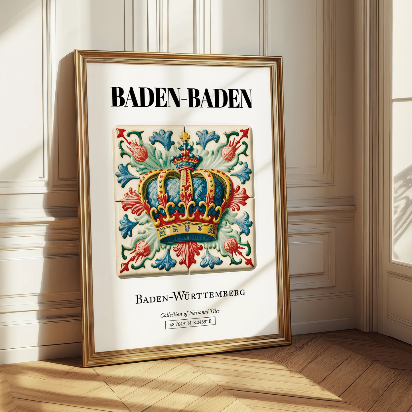 Baden-baden, Germany – Travel Wall Art, styled in a charming Paris street view