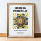 Freiburg Im Breisgau, Germany – Travel Print, in wooden frame leaning on the floor