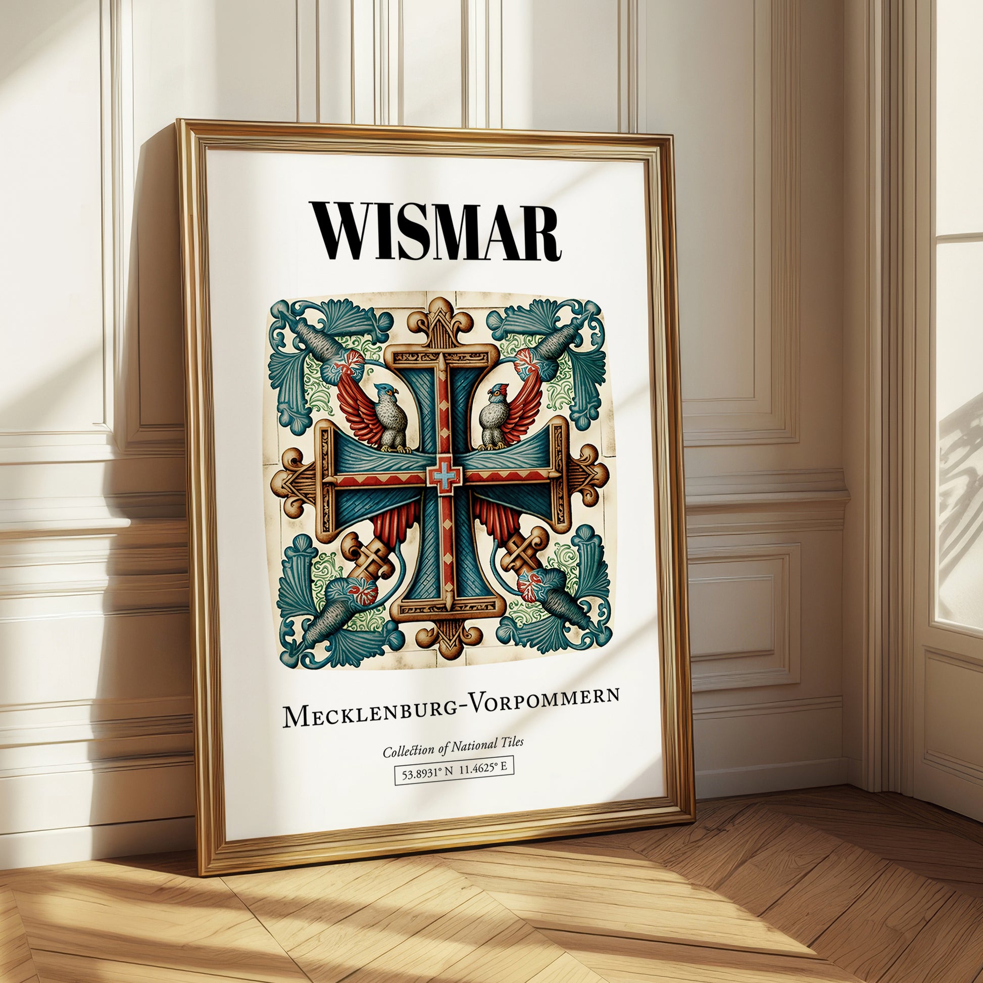Wismar, Germany – Travel Poster, styled in a charming Paris street view