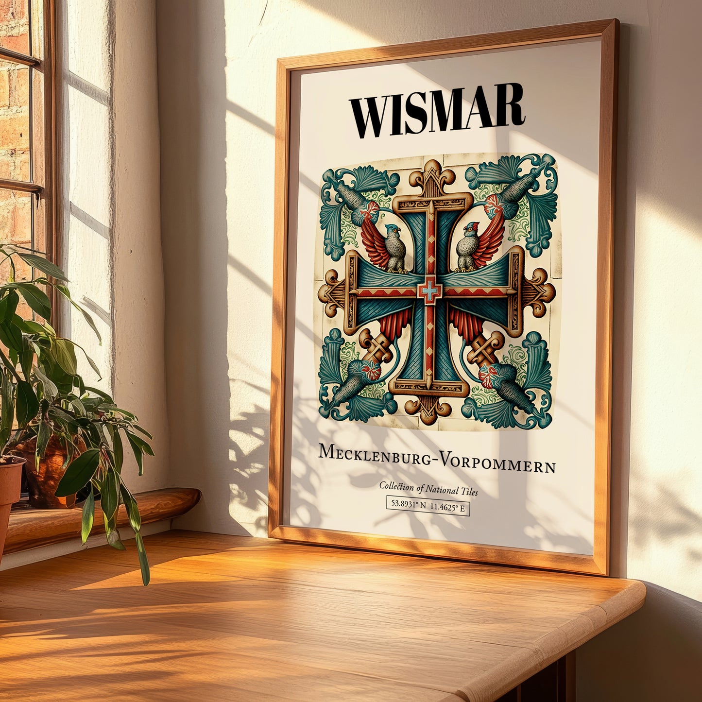 Wismar, Germany – Travel Poster, clean layout with no caption